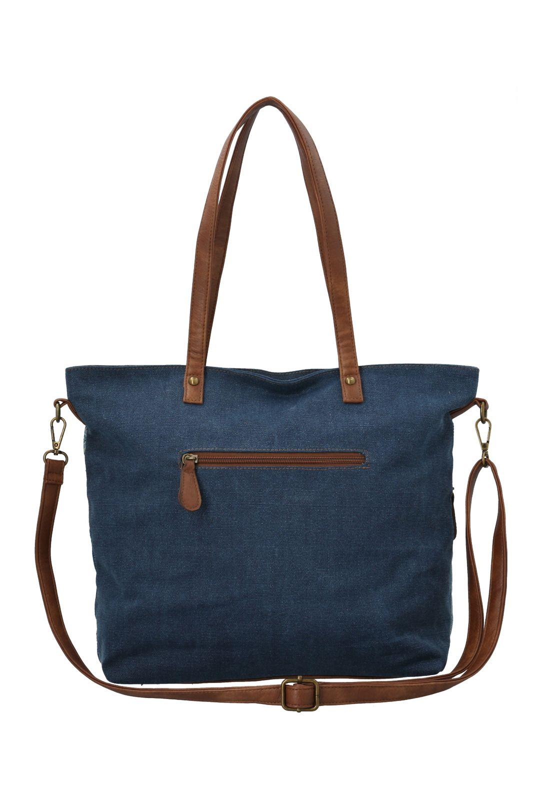 Cartera Azul Hakan Tote Mujer-2