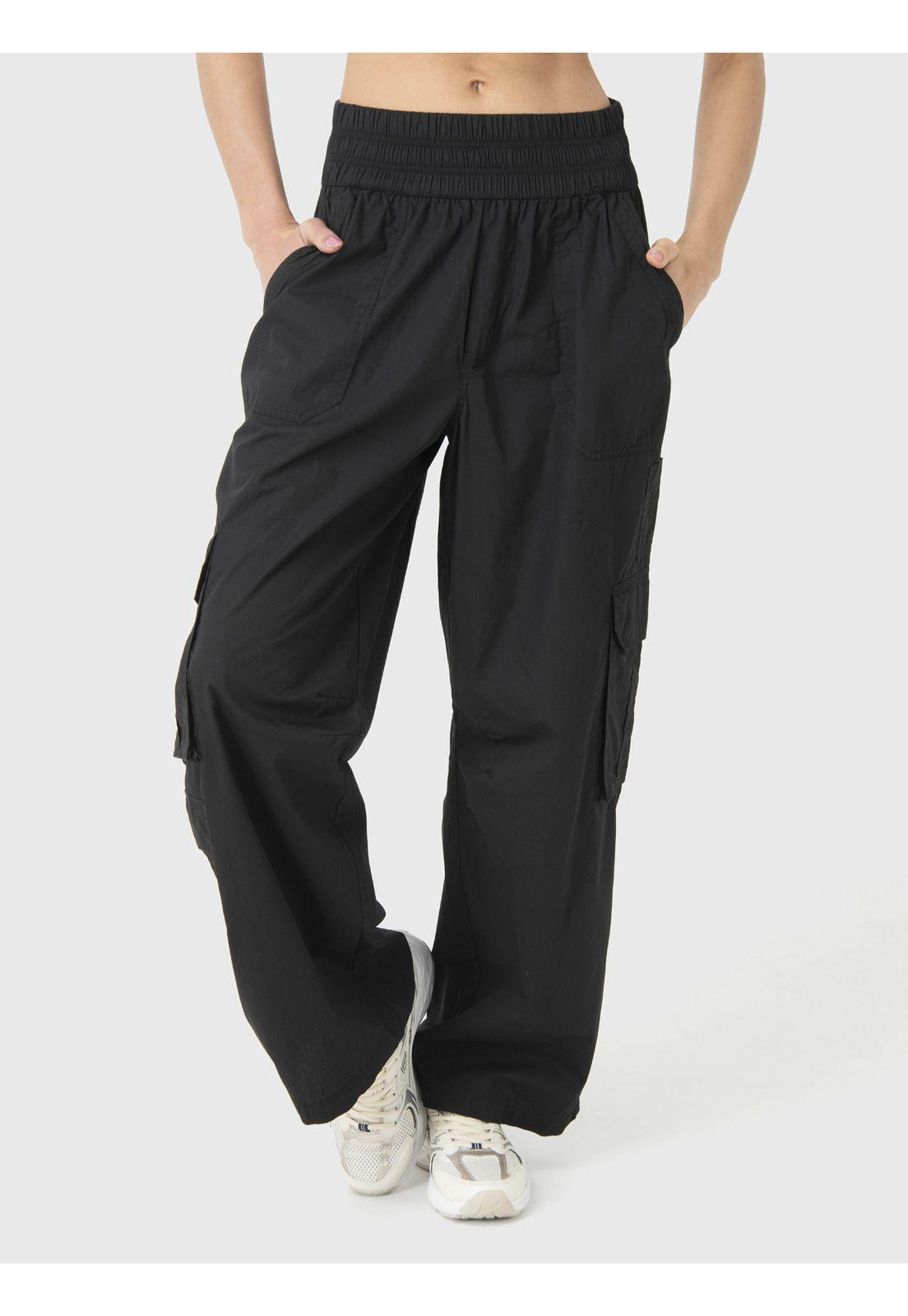 Pantalón Mujer Light Cargo Negro-0
