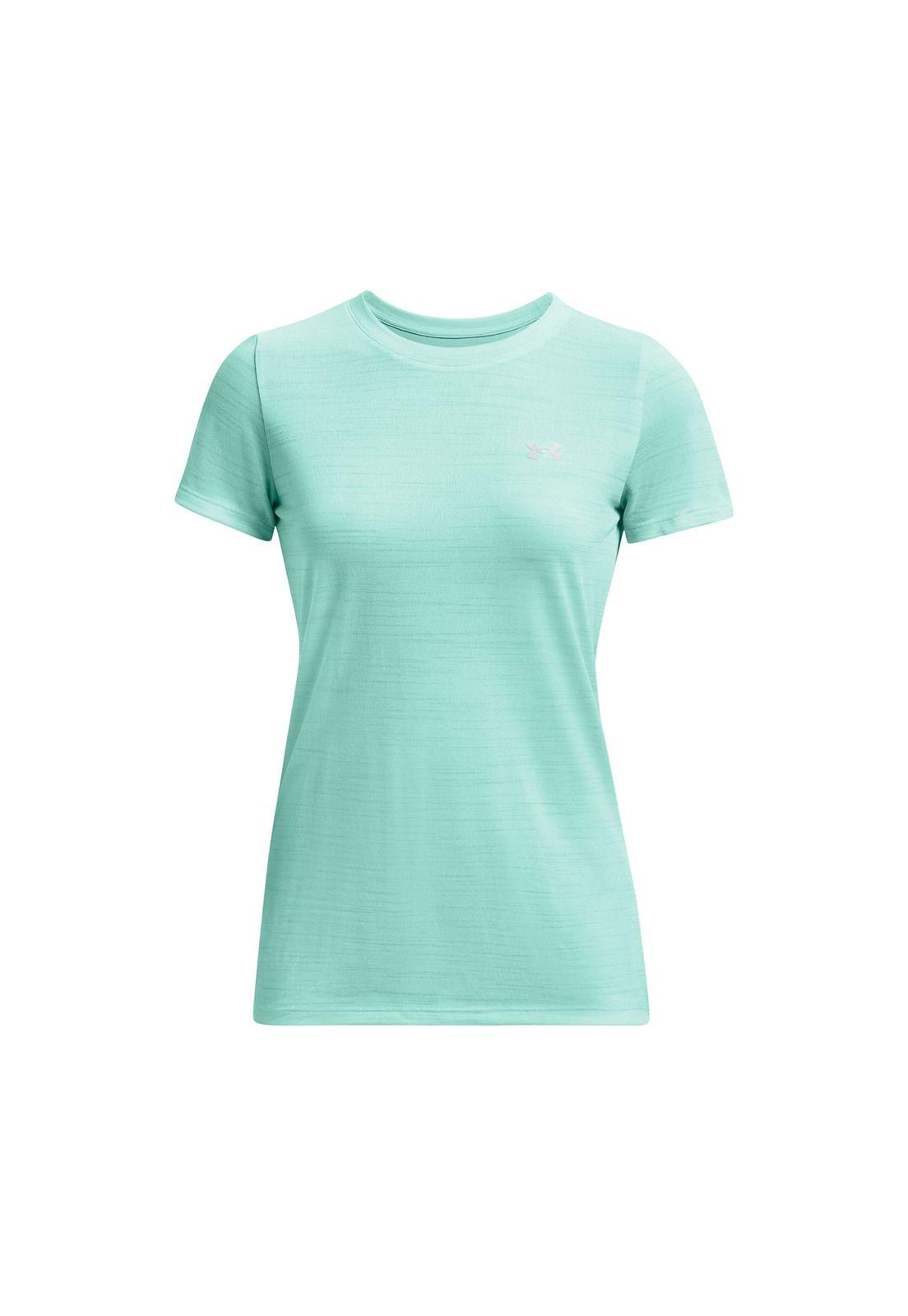 Polera UA Tech Tiger mujer Celeste-0