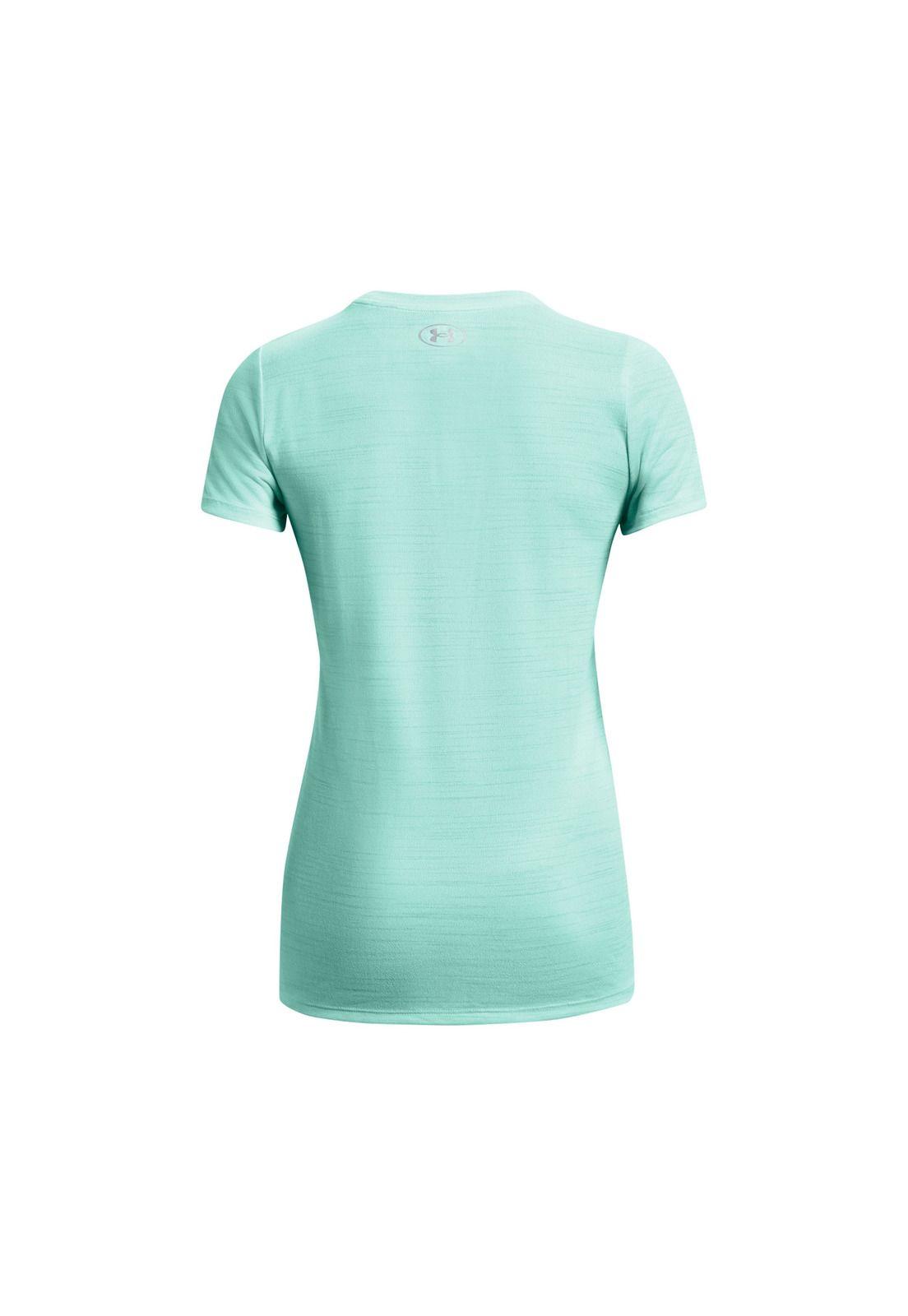 Polera UA Tech Tiger mujer Celeste-1