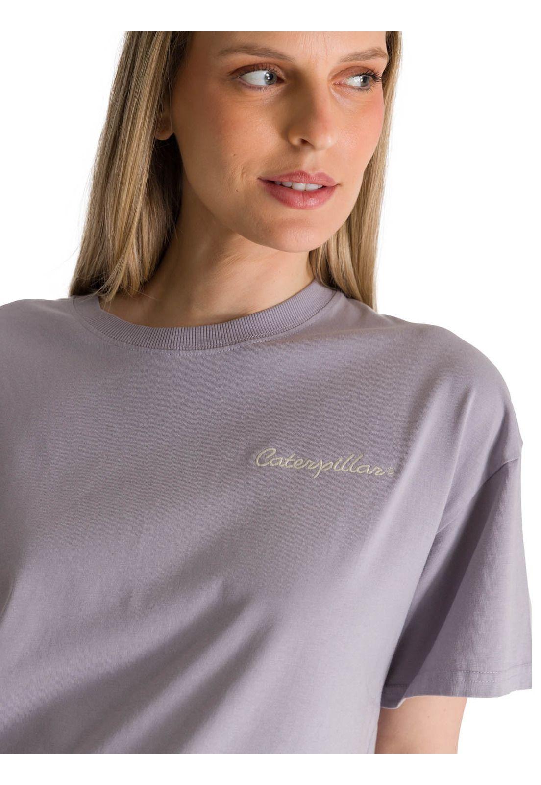 Polera Manga Corta Boxy Mujer Bordato Lila-4