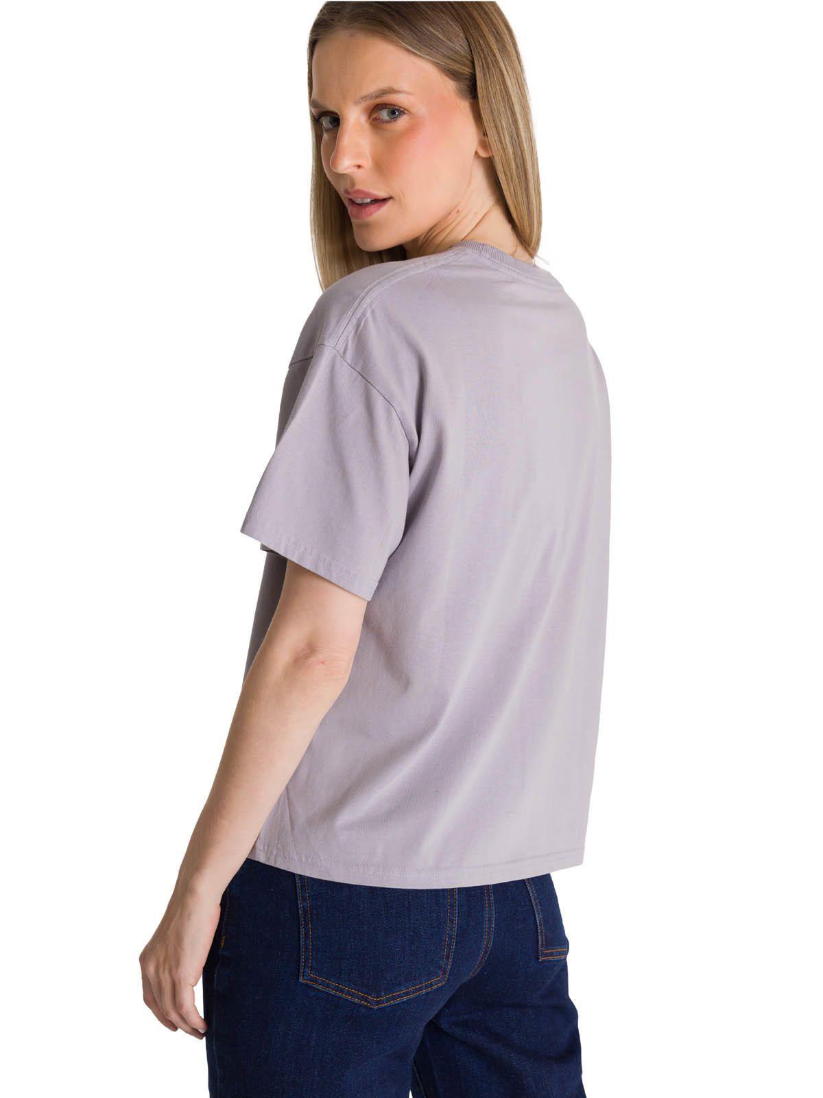 Polera Manga Corta Boxy Mujer Bordato Lila-3