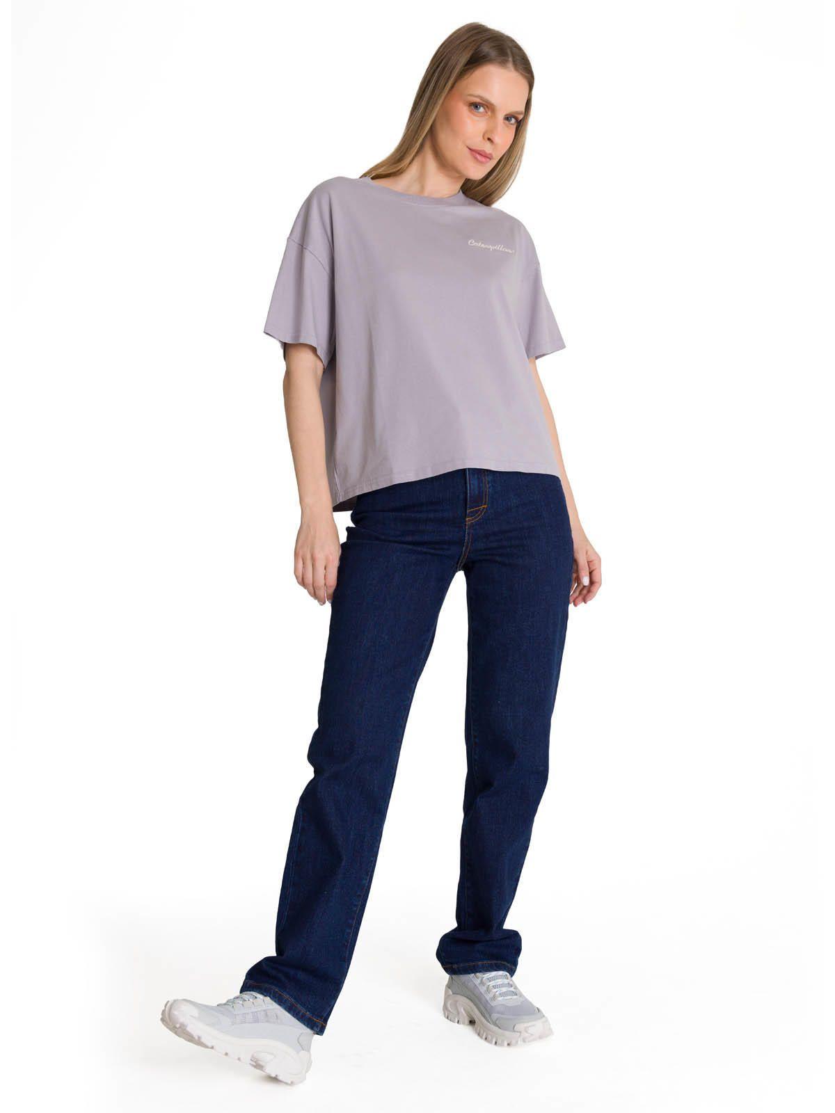 Polera Manga Corta Boxy Mujer Bordato Lila-6