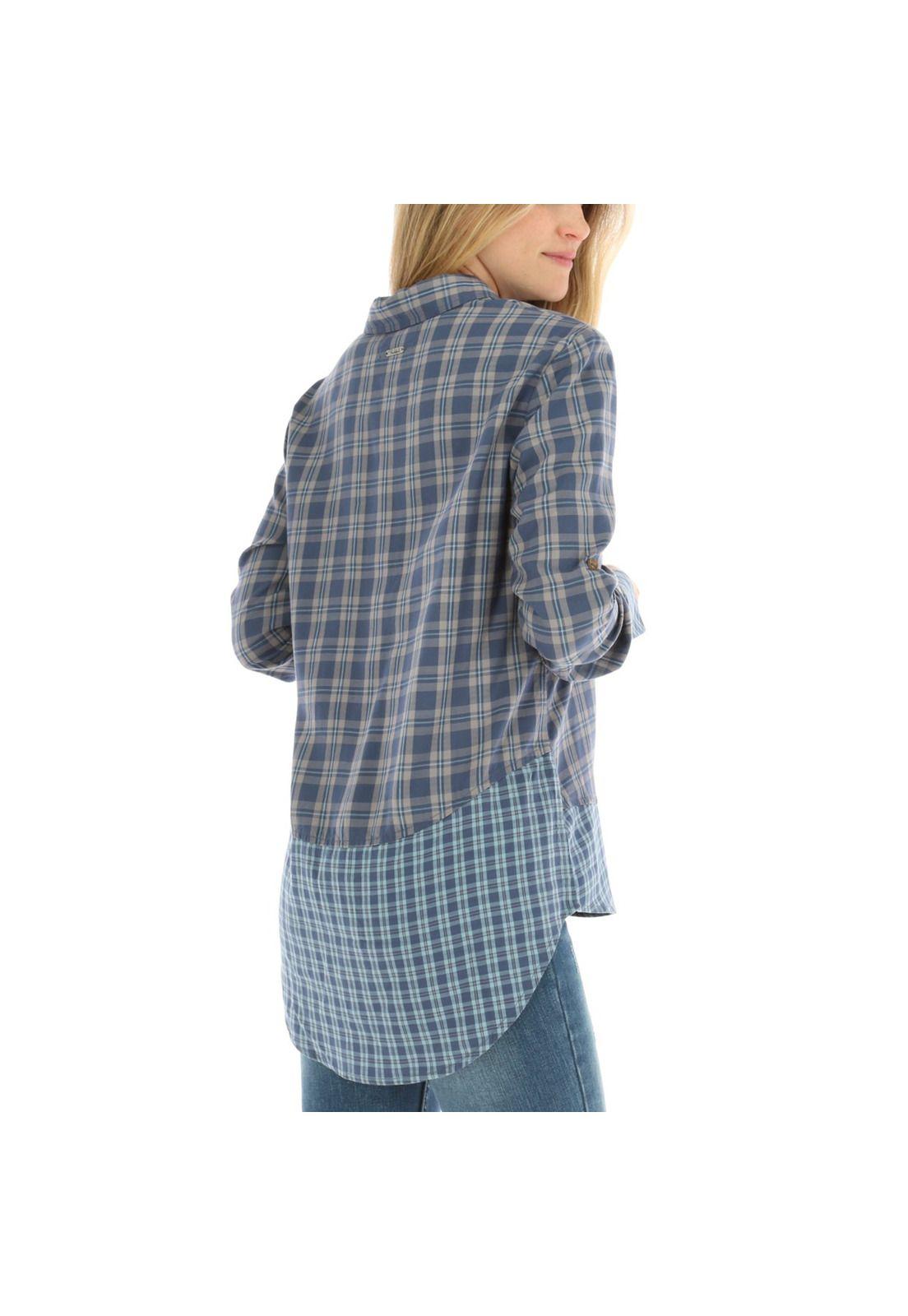 Blusa Rayon Contrast Azul Marino Mujer Rockford-0