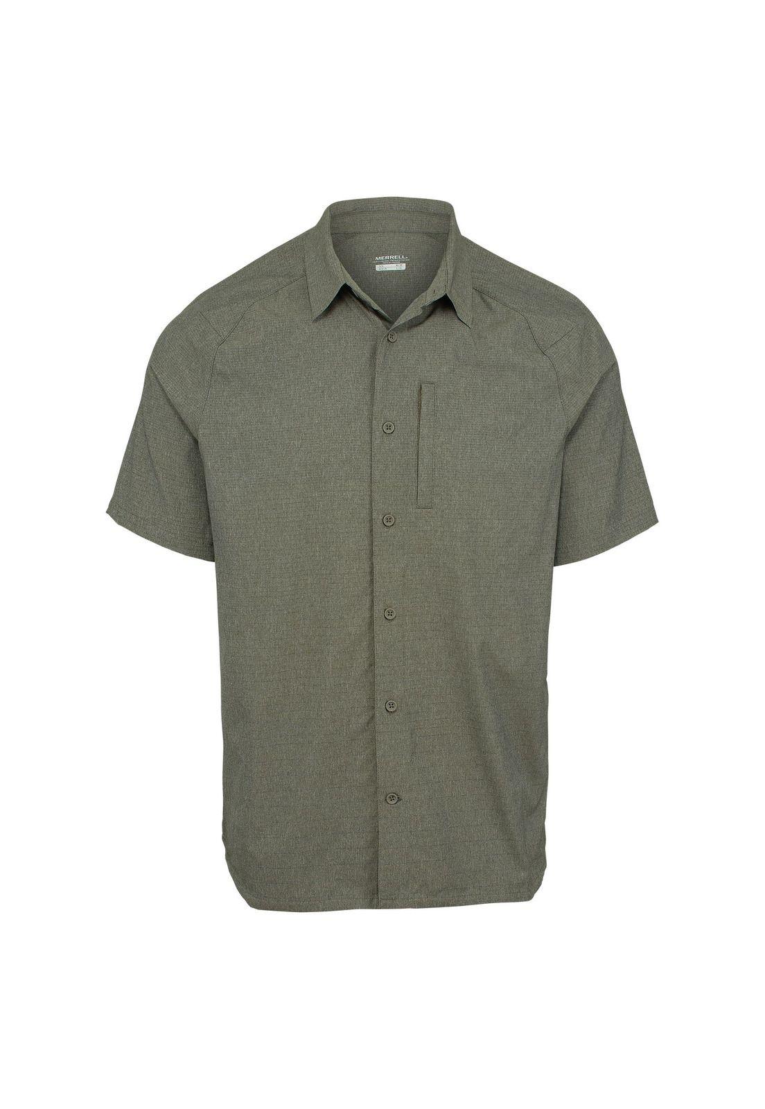 Camisa Hombre M/C Sanford Ss Button-Down Beige-0