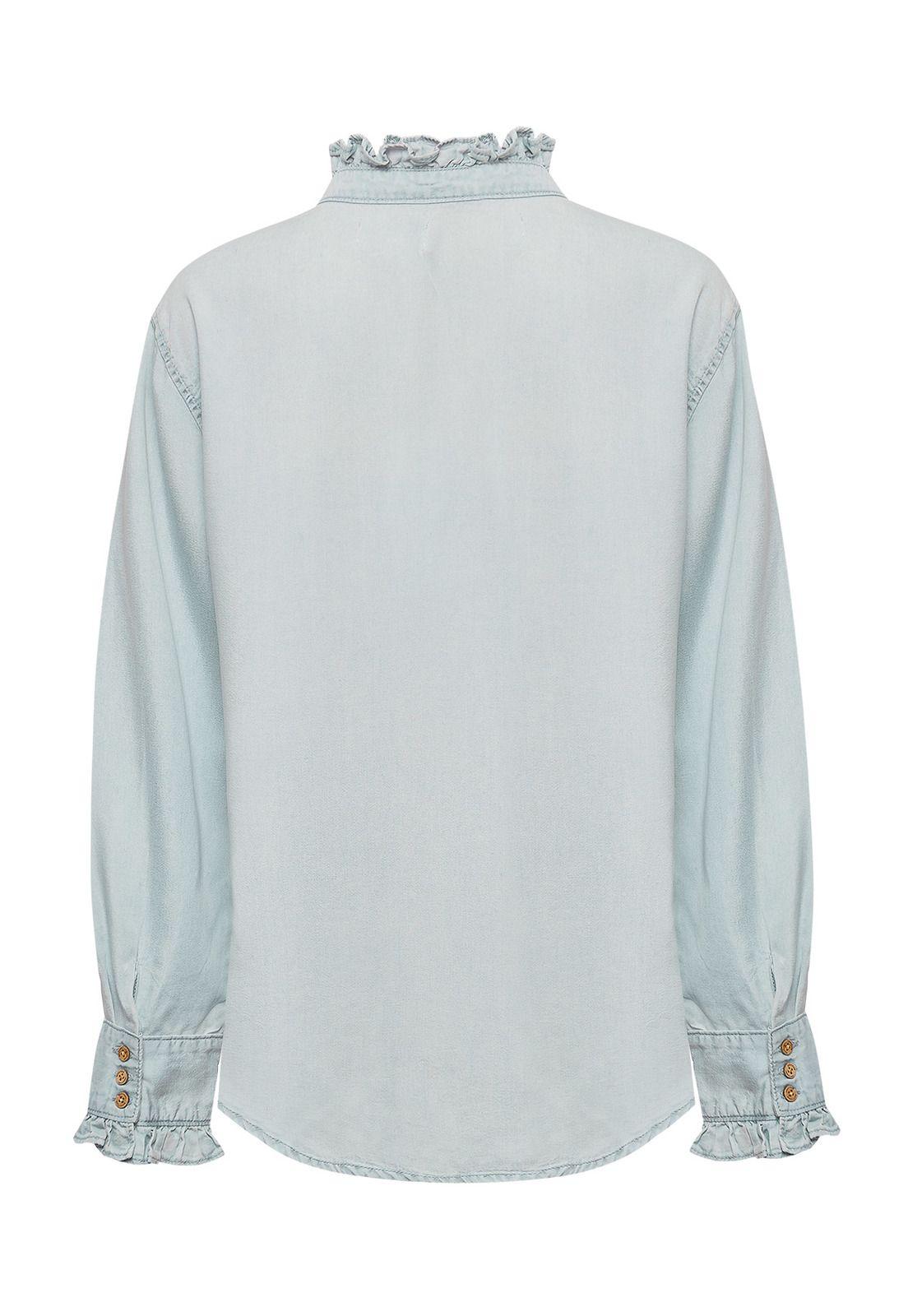 Blusa Tencel Mujer Raulí Azul -1