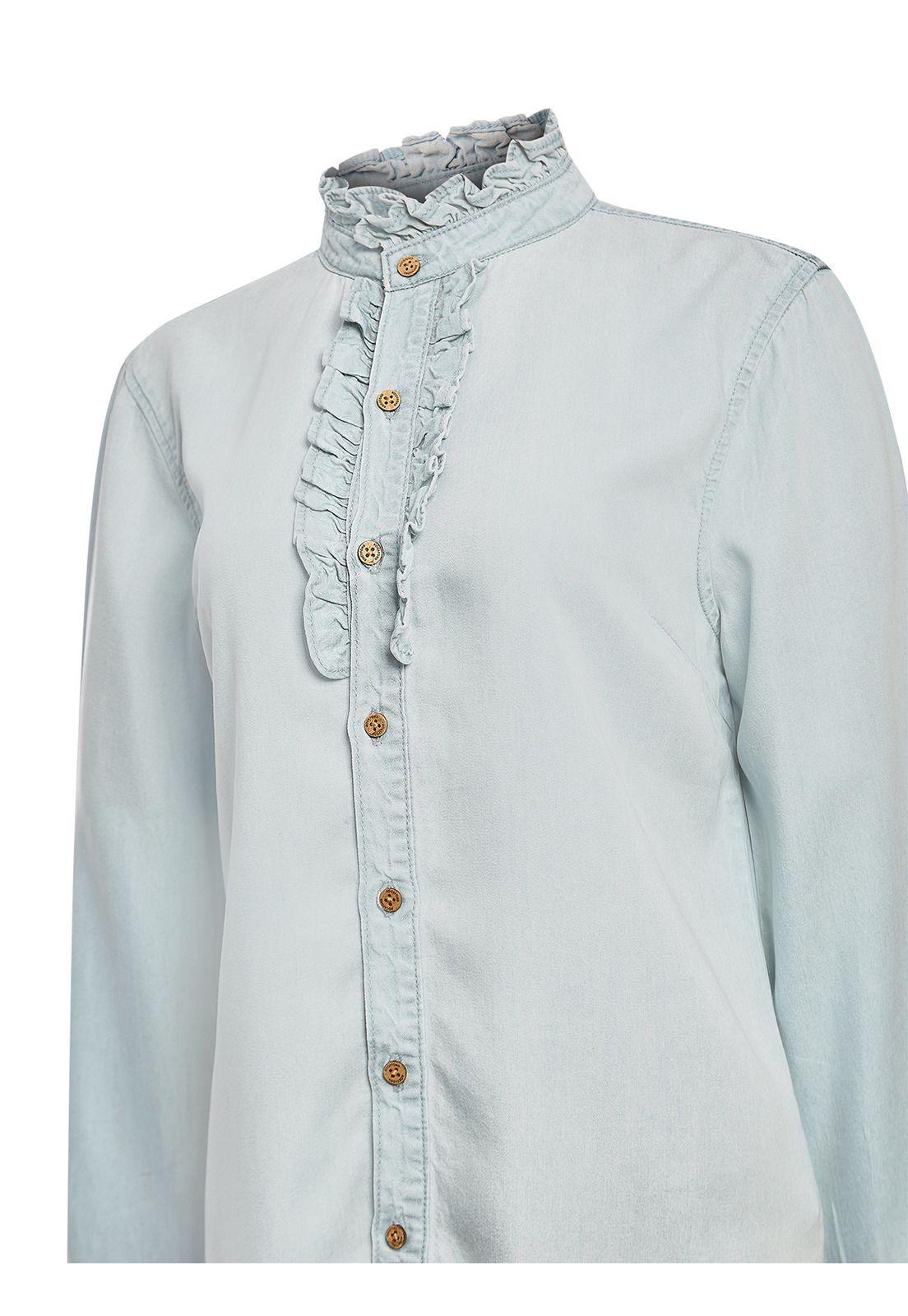 Blusa Tencel Mujer Raulí Azul -3