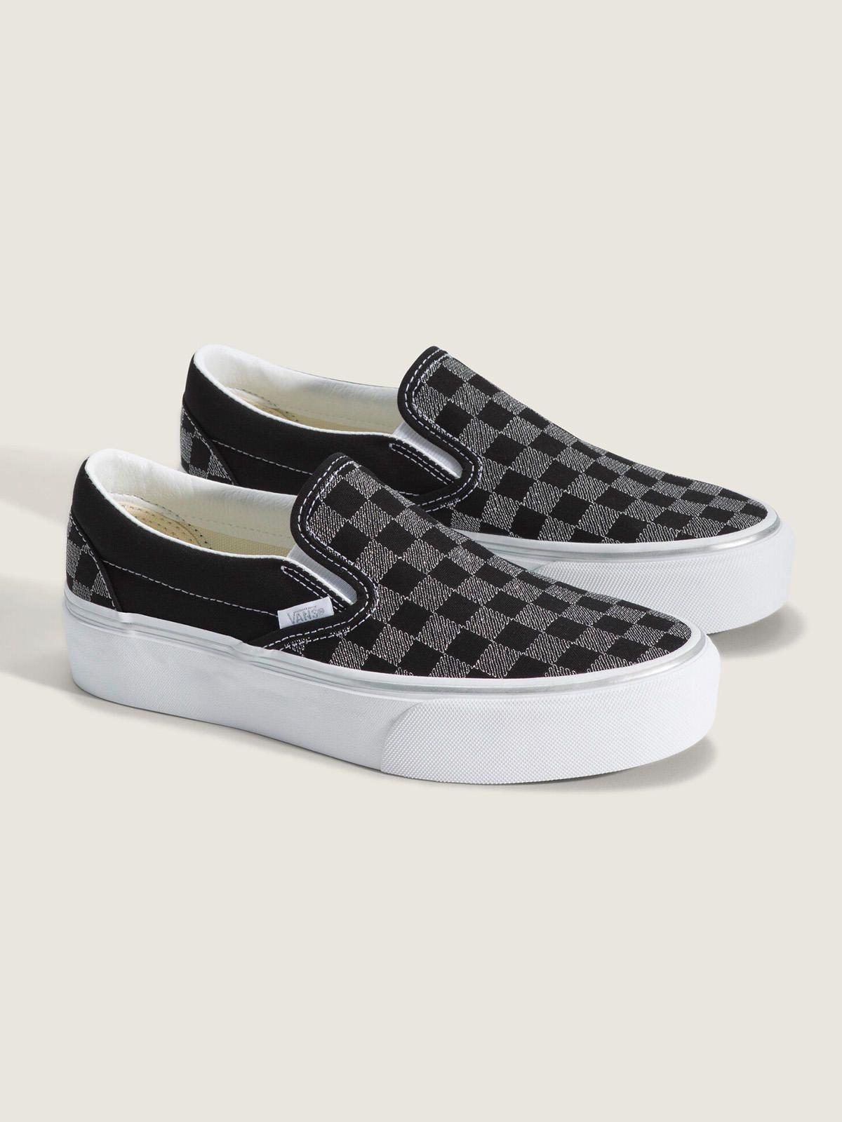 Zapatilla Mujer Classic Slip-On Plat Negro-1