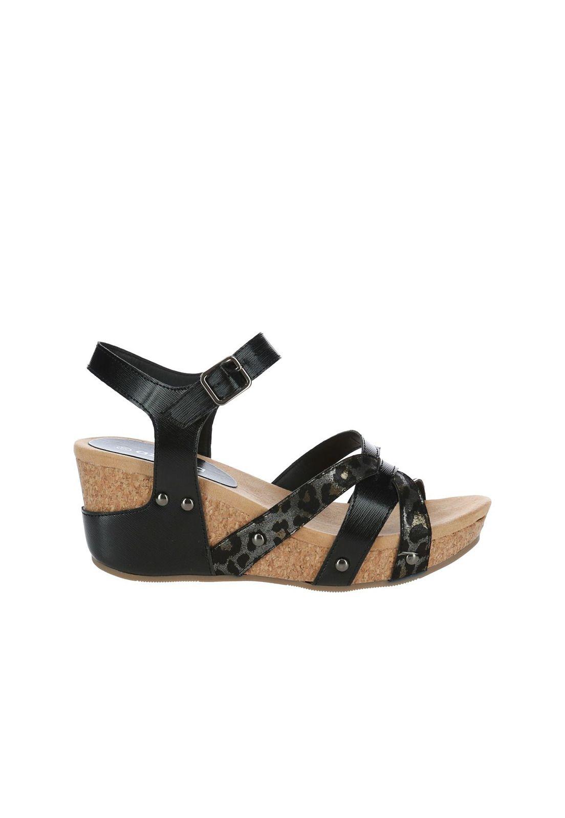 Sandalia Mujer Randall Negro / Leopardo-0