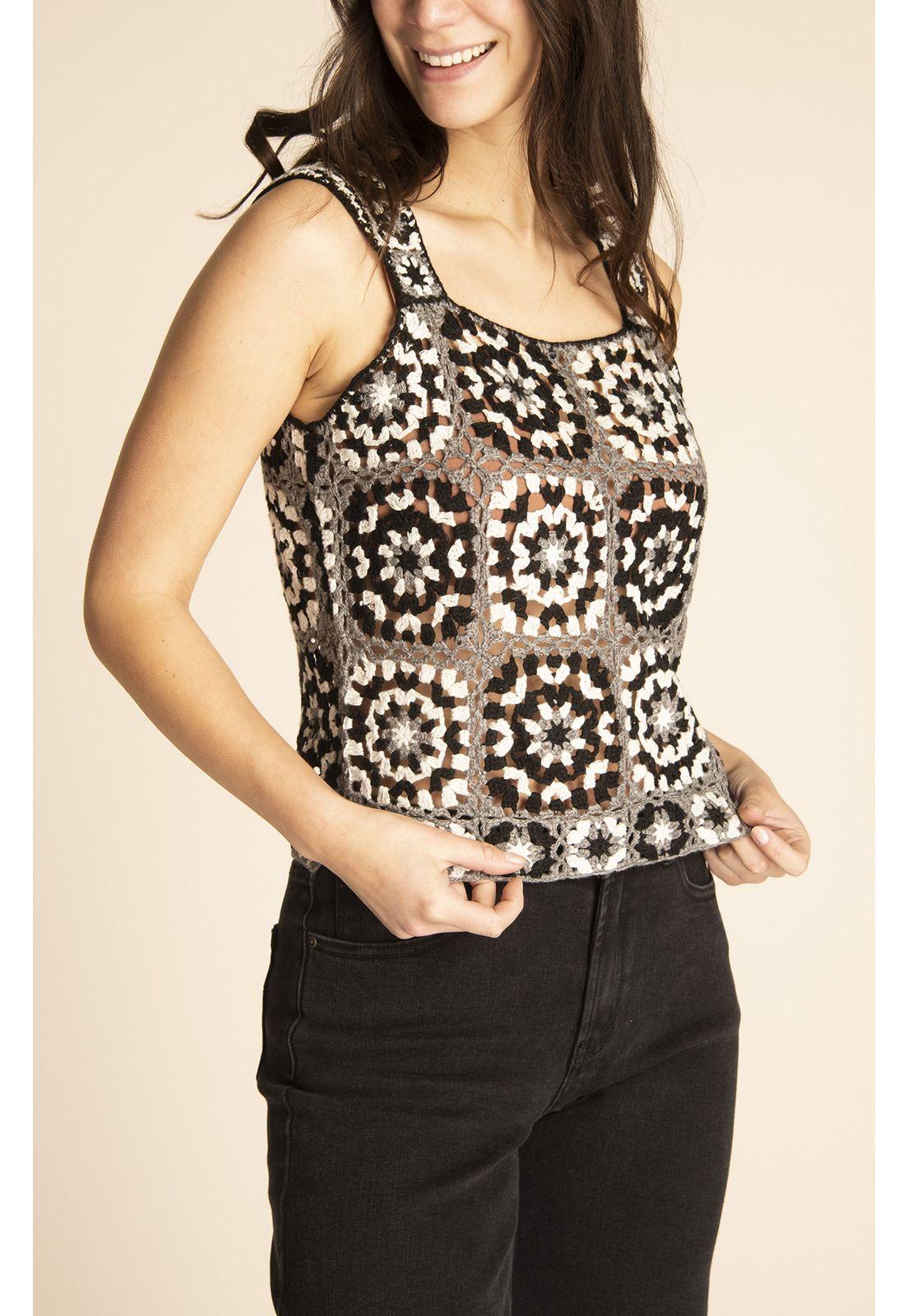 Polera Algodón Orgánico Mujer Dominica Negro-5