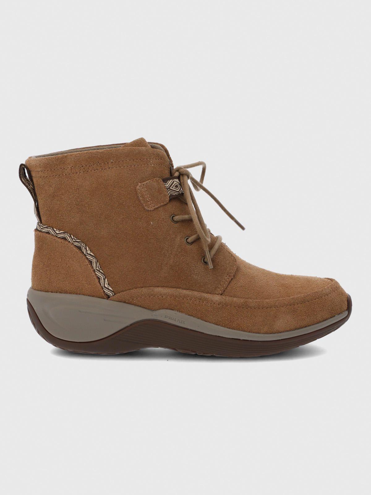 Botin Cuero Mujer Spinal Rug Lace II Café-3