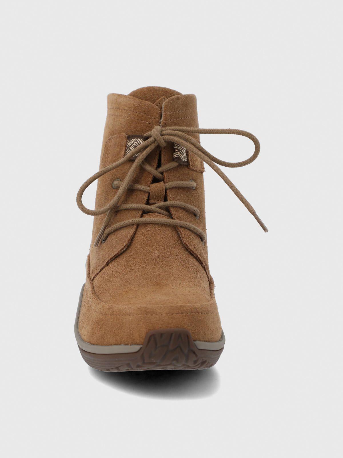 Botin Cuero Mujer Spinal Rug Lace II Café-4