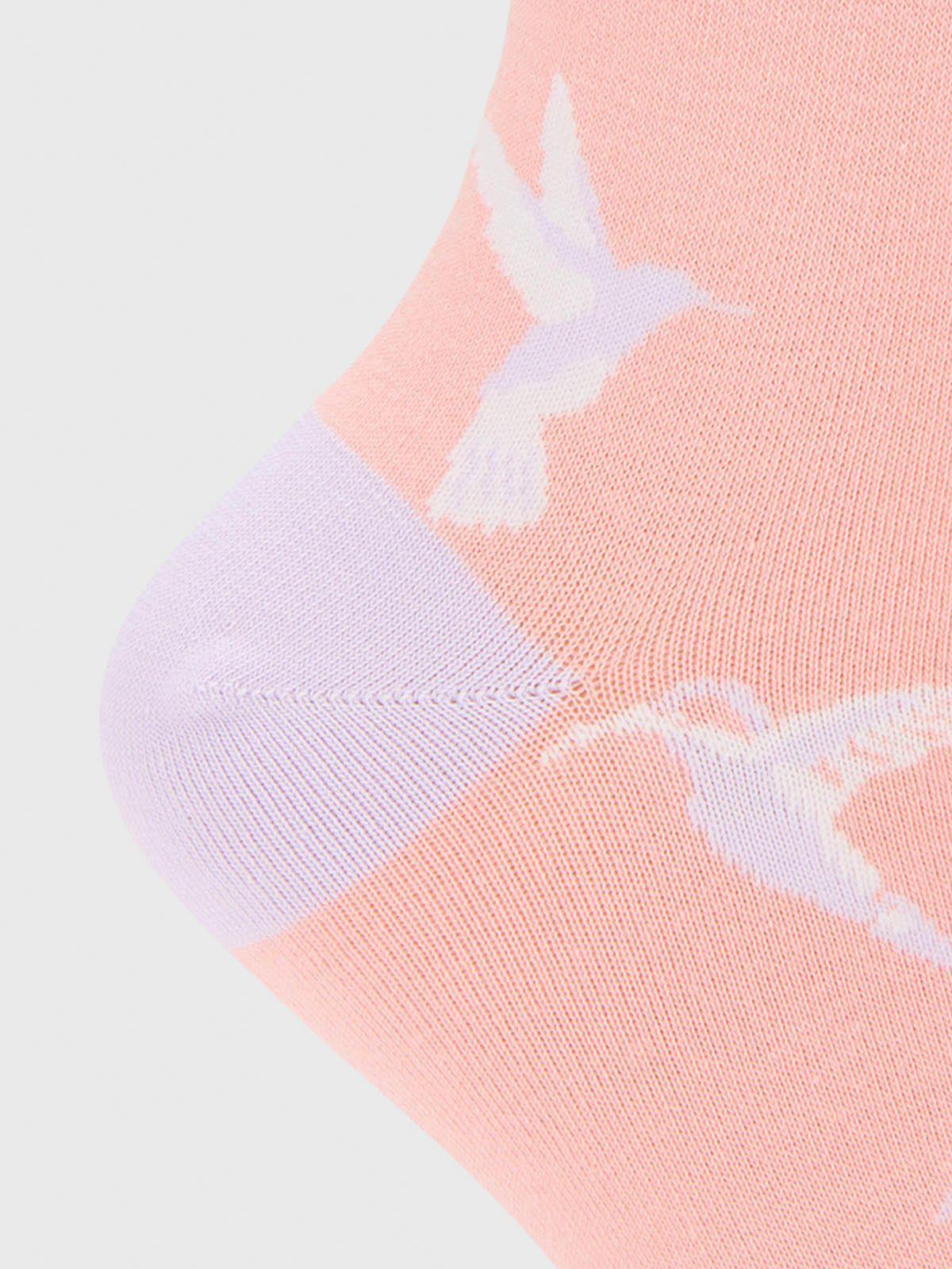 Calcetin Algodón Mujer Colibri Rosado-2