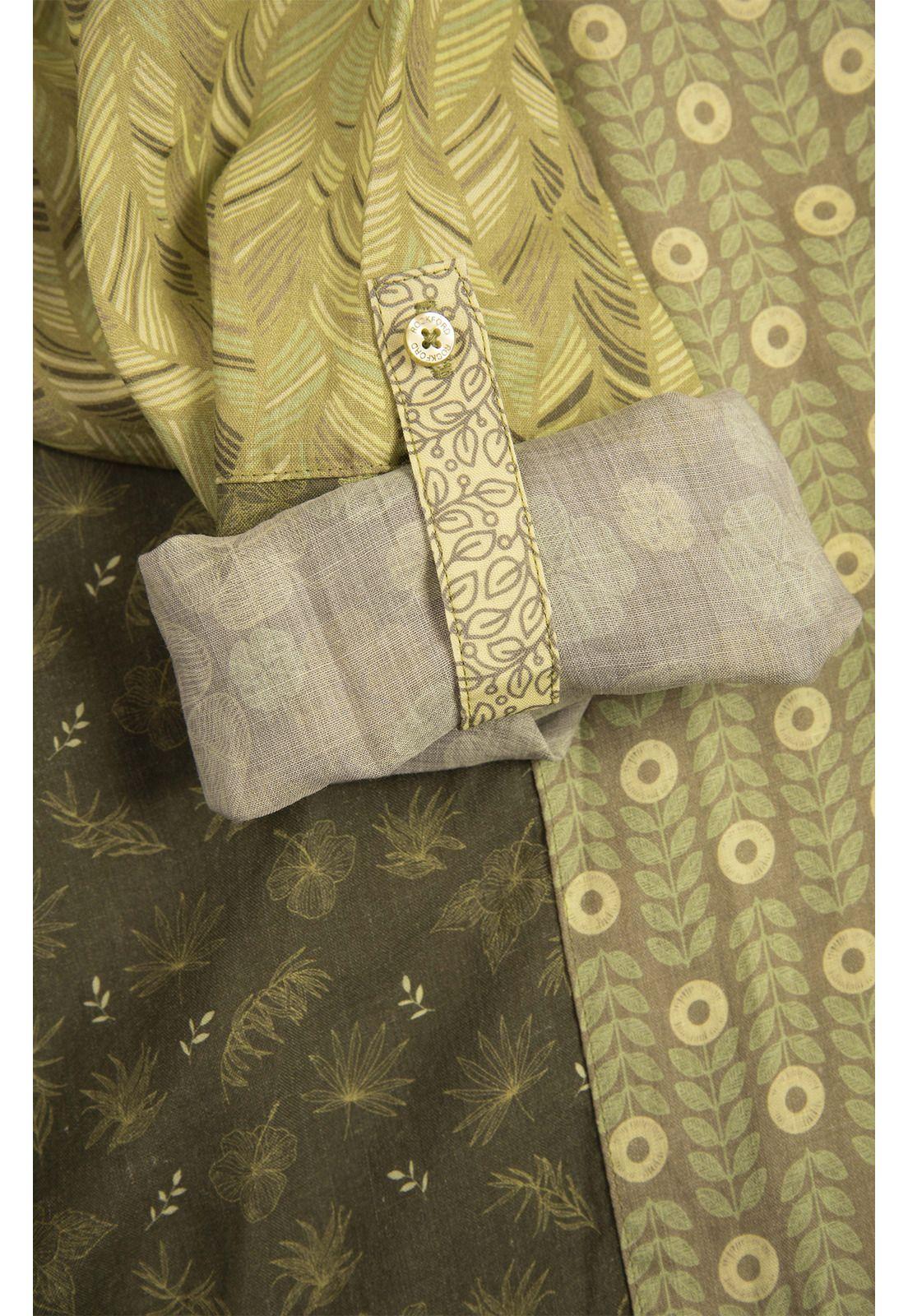 Blusa Lino Orgánico Mujer Minka Verde-3