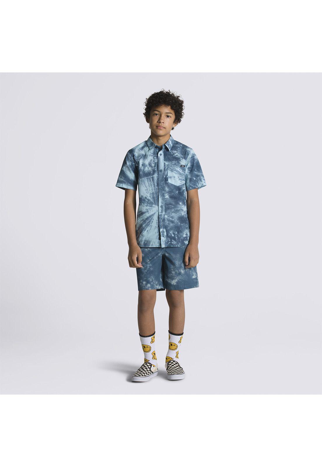 Polera Manga Corta Viewside Woven Ss Azul Niño-3