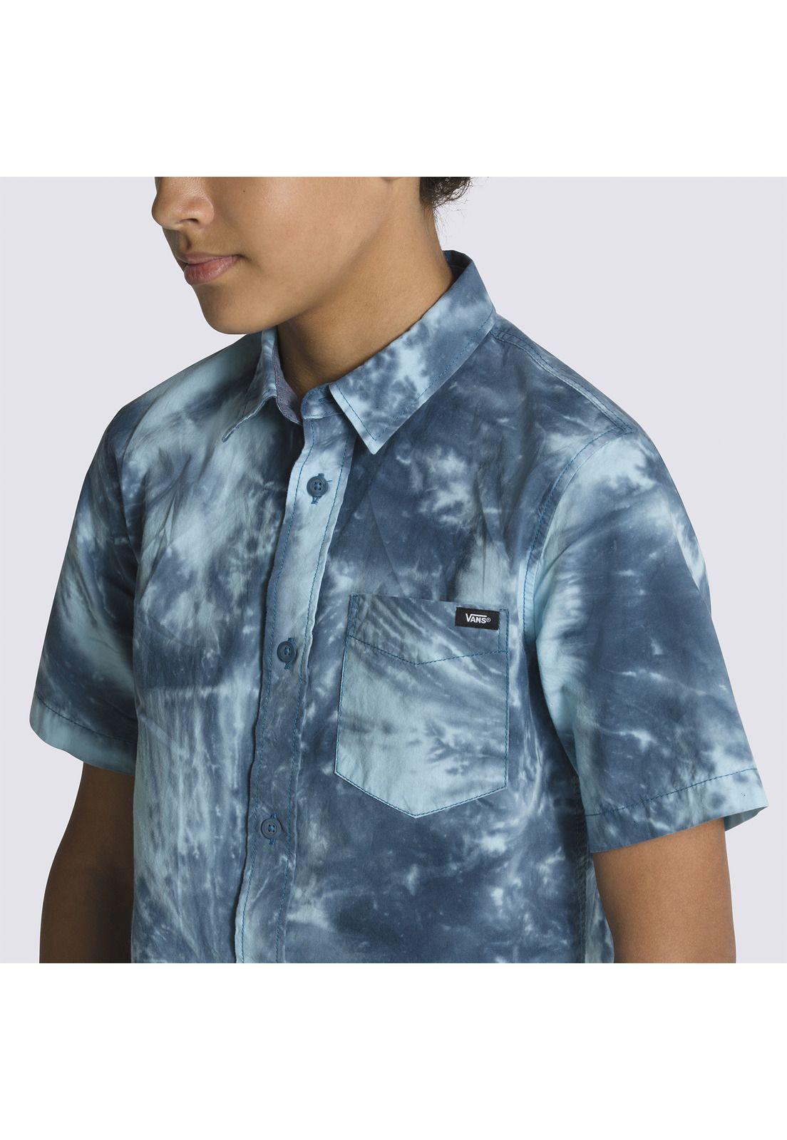 Polera Manga Corta Viewside Woven Ss Azul Niño-4