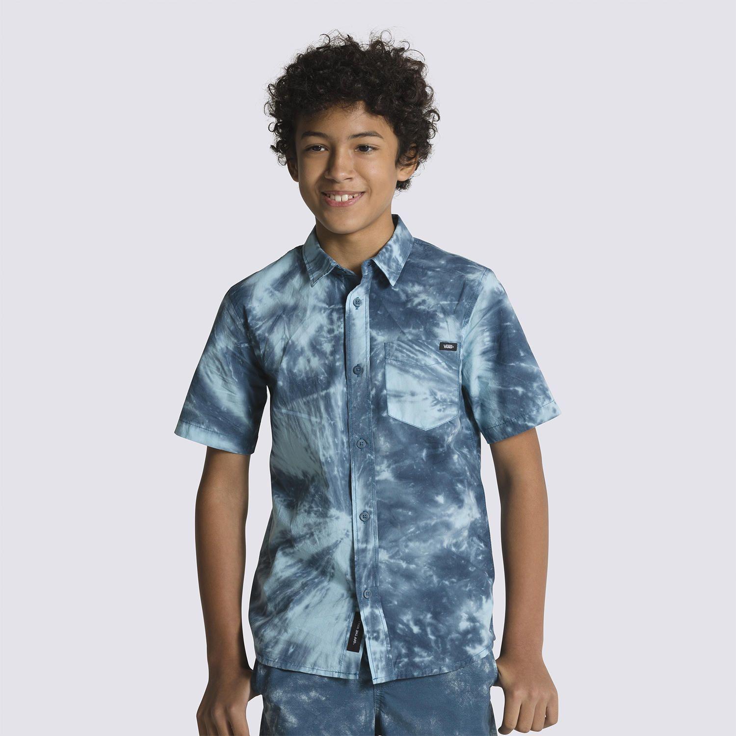 Polera Manga Corta Viewside Woven Ss Azul Niño-0