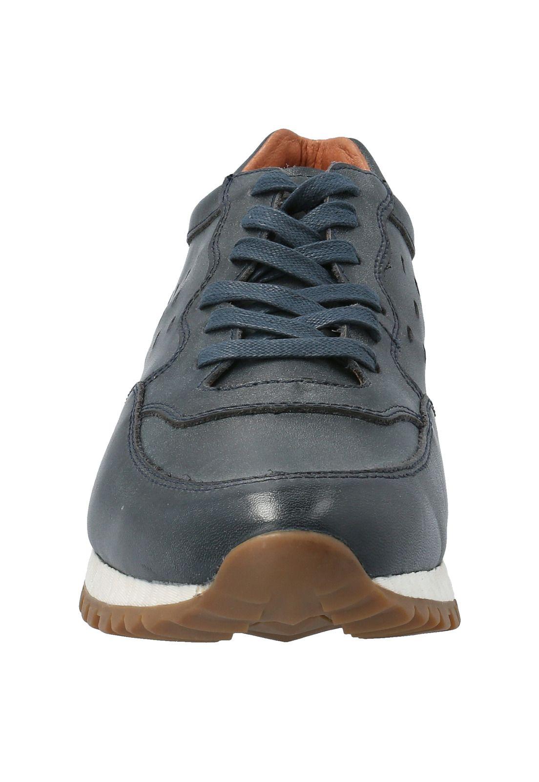Zapatilla Cuero Graig Azul Hombre-2