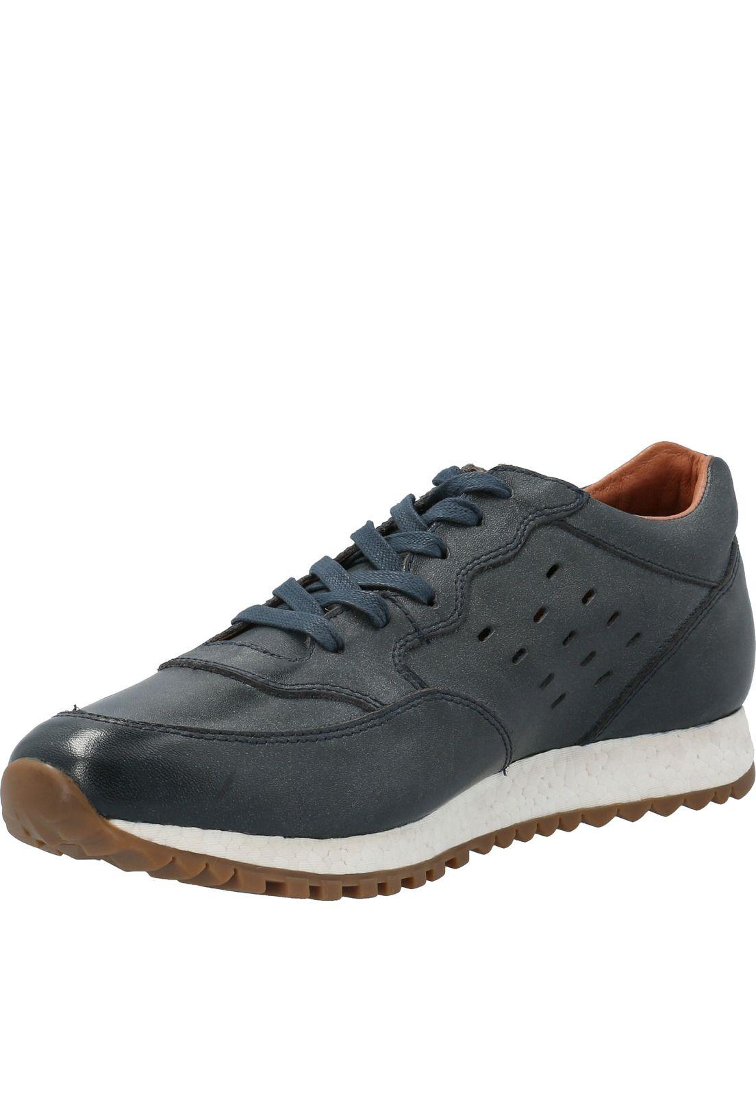 Zapatilla Cuero Graig Azul Hombre-3