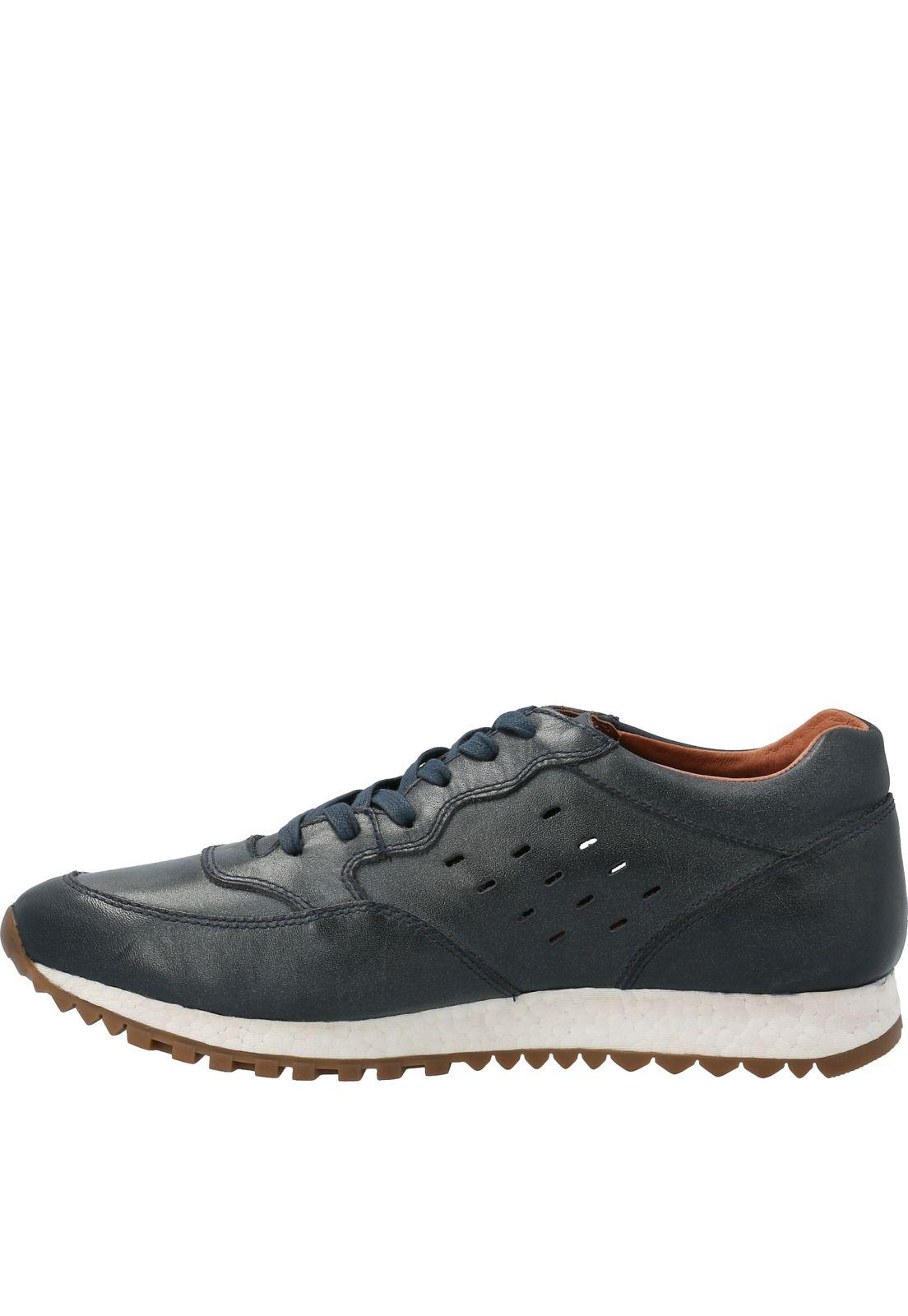 Zapatilla Cuero Graig Azul Hombre-4