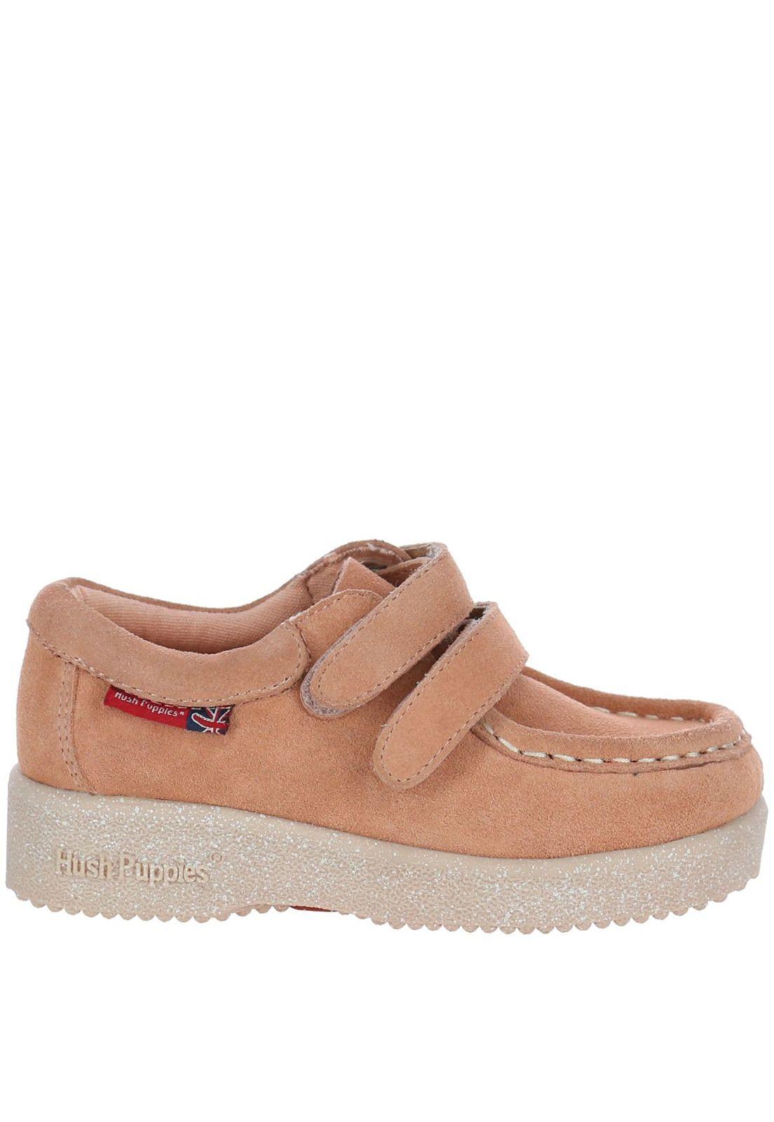 Zapato Cuero Niña Navajo Velcro Rosa-1