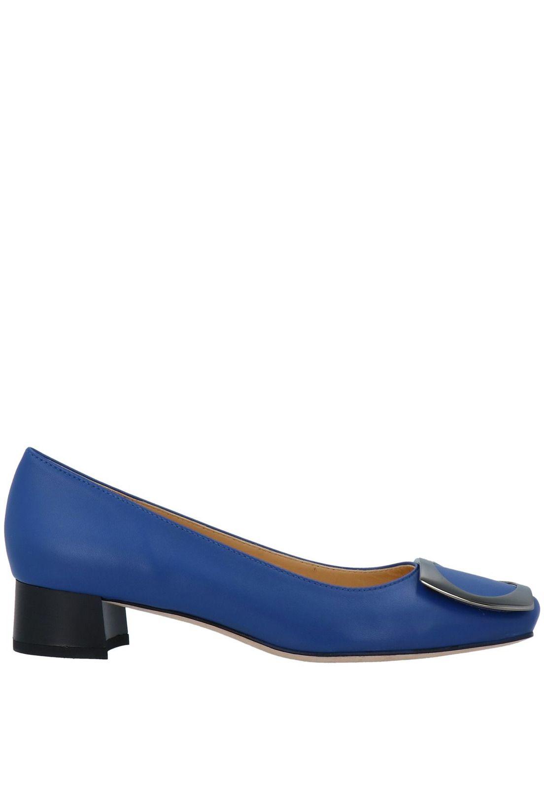 Zapato Mujer Cuero Aslog Azul-1