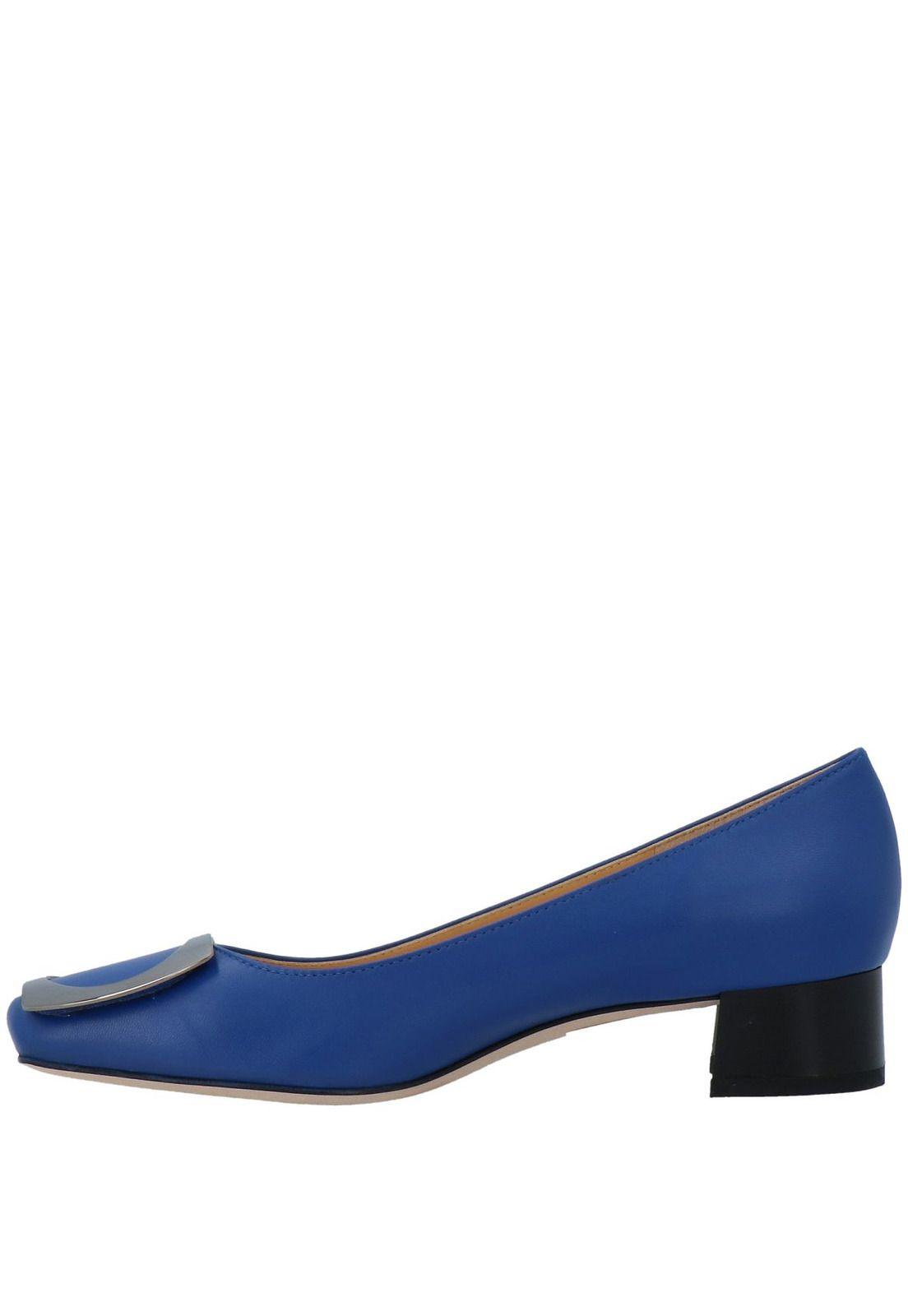Zapato Mujer Cuero Aslog Azul-4