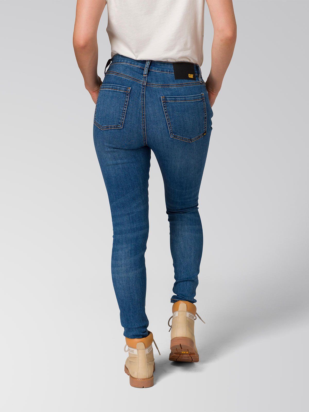 Jeans Stretch Denim Mid Rise Mujer Indigo-5