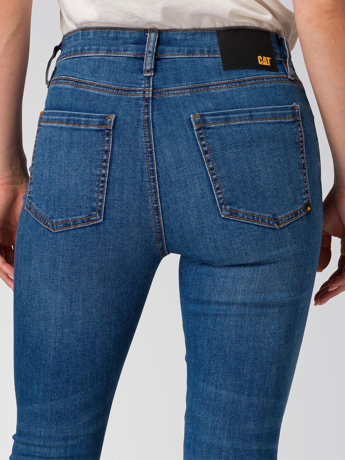 Jeans Stretch Denim Mid Rise Mujer Indigo-6