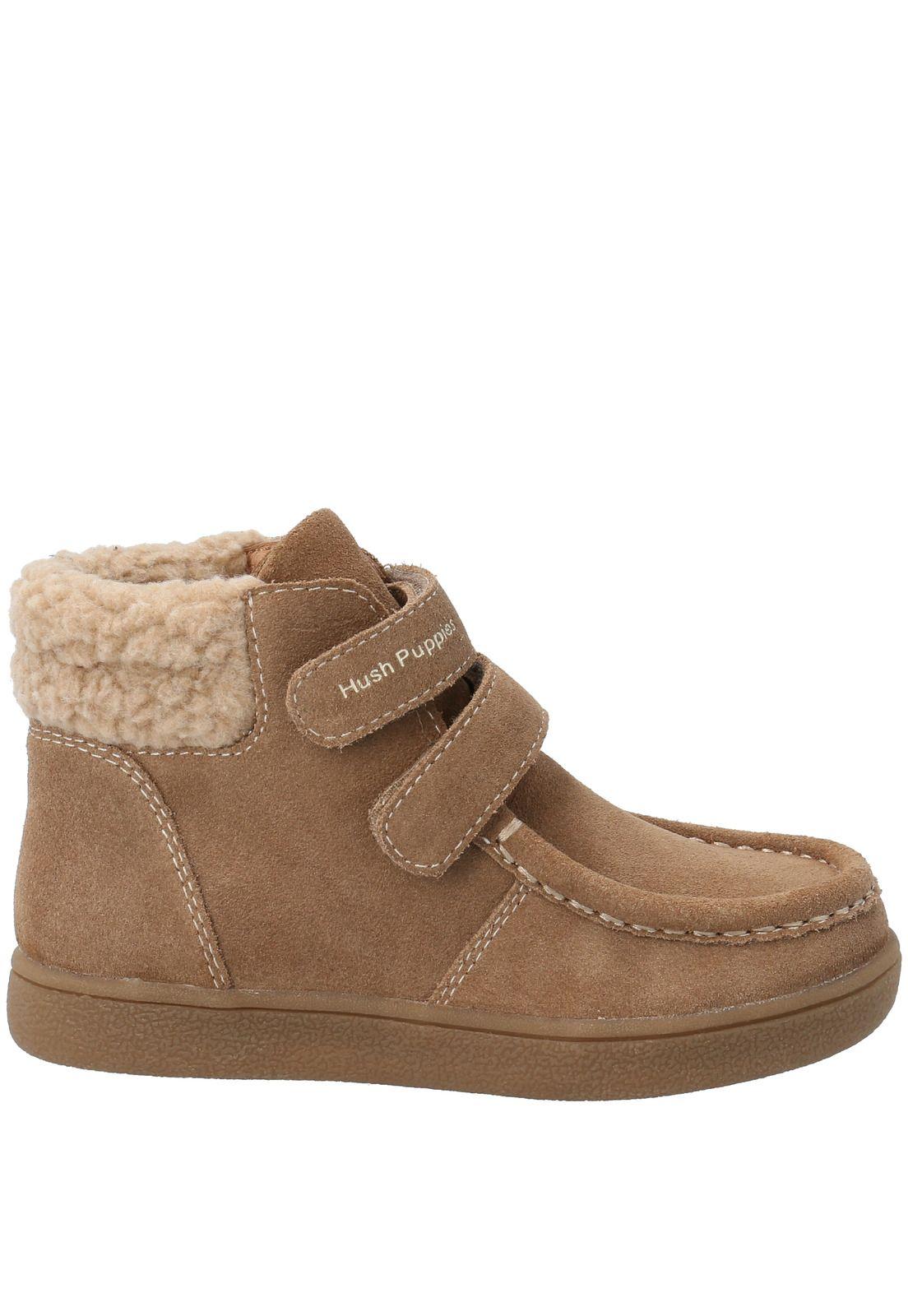 Botín Cuero Niña Koda Velcro Café (26-29)-1