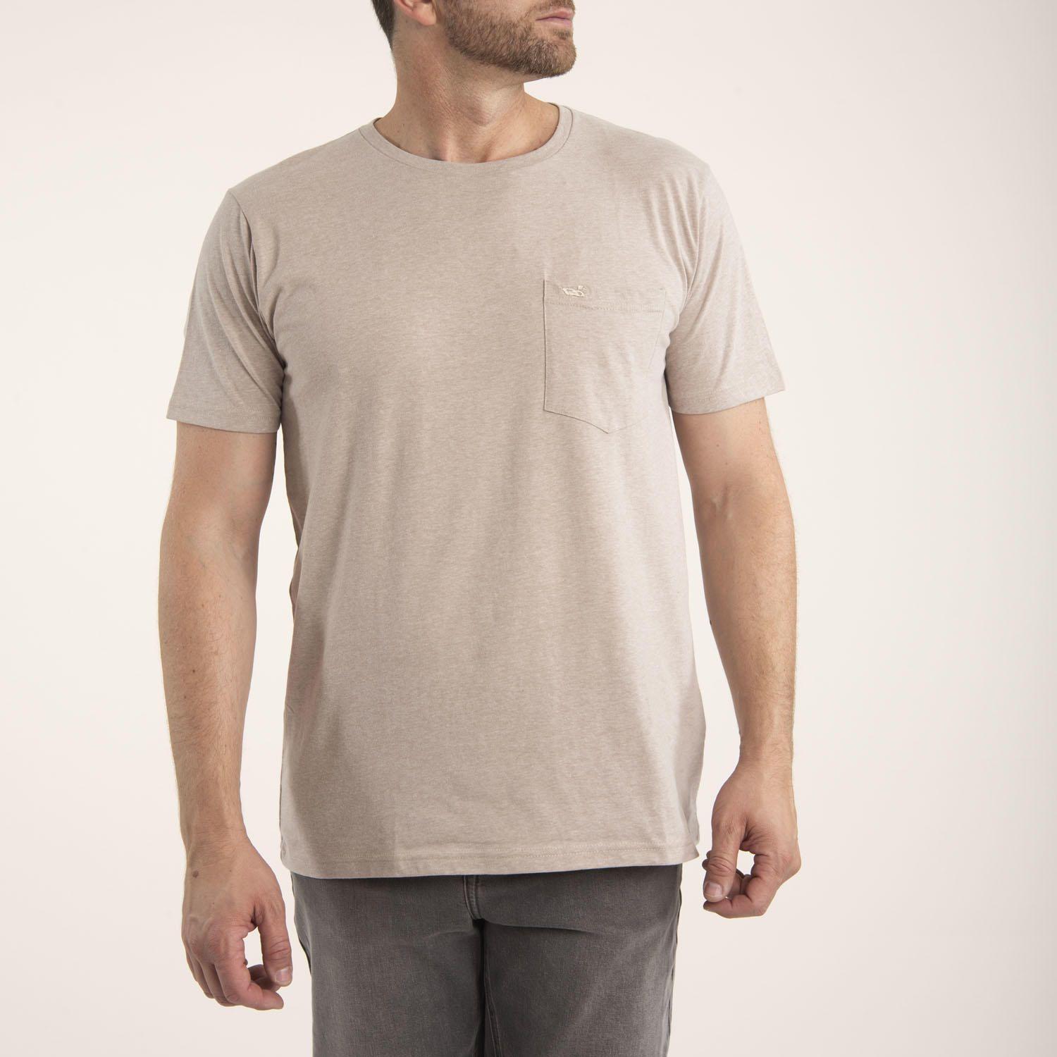 Polera Hombre Algodón Orgánico Basic Arena-1