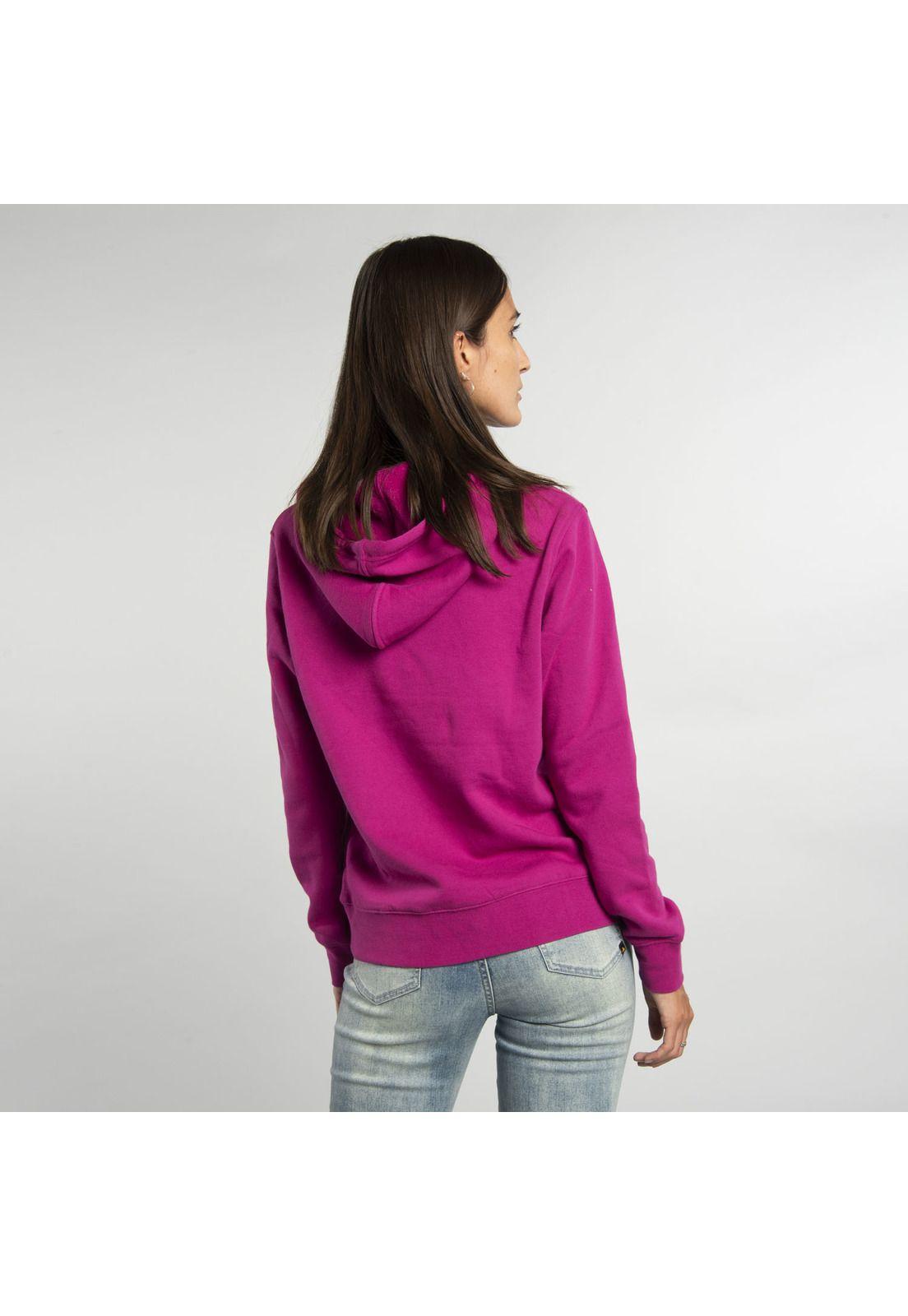 Polerón Mujer W Fdtn Logo Fleece H Fucsia-2