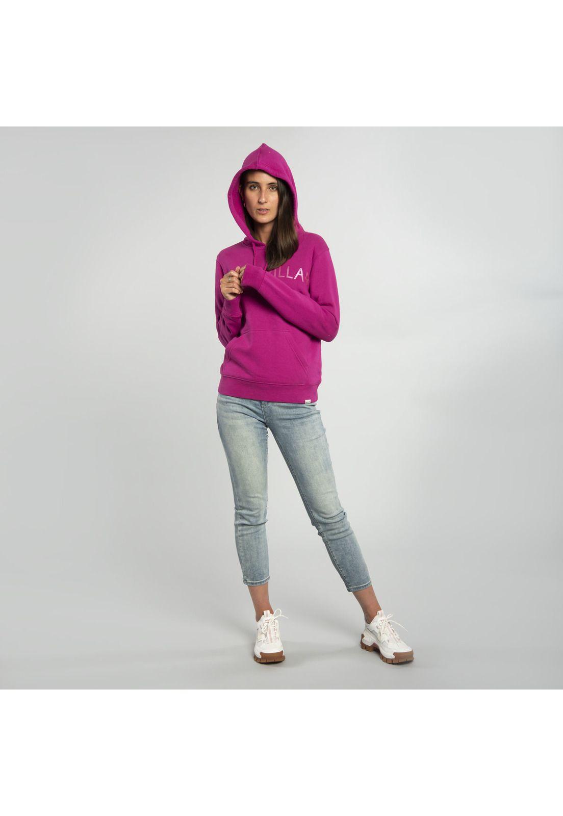 Polerón Mujer W Fdtn Logo Fleece H Fucsia-4