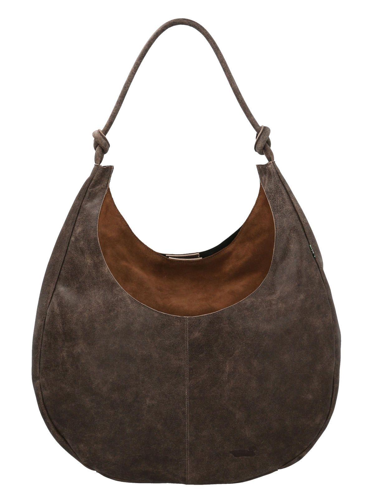 Cartera Cuero Café Benson Hobo Mujer-0