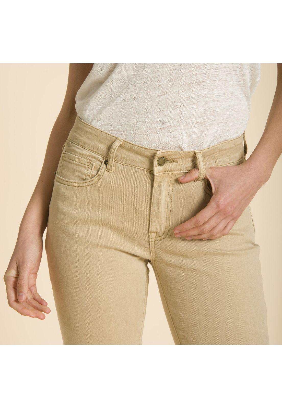 Pantalon Pitillo Mostaza-3