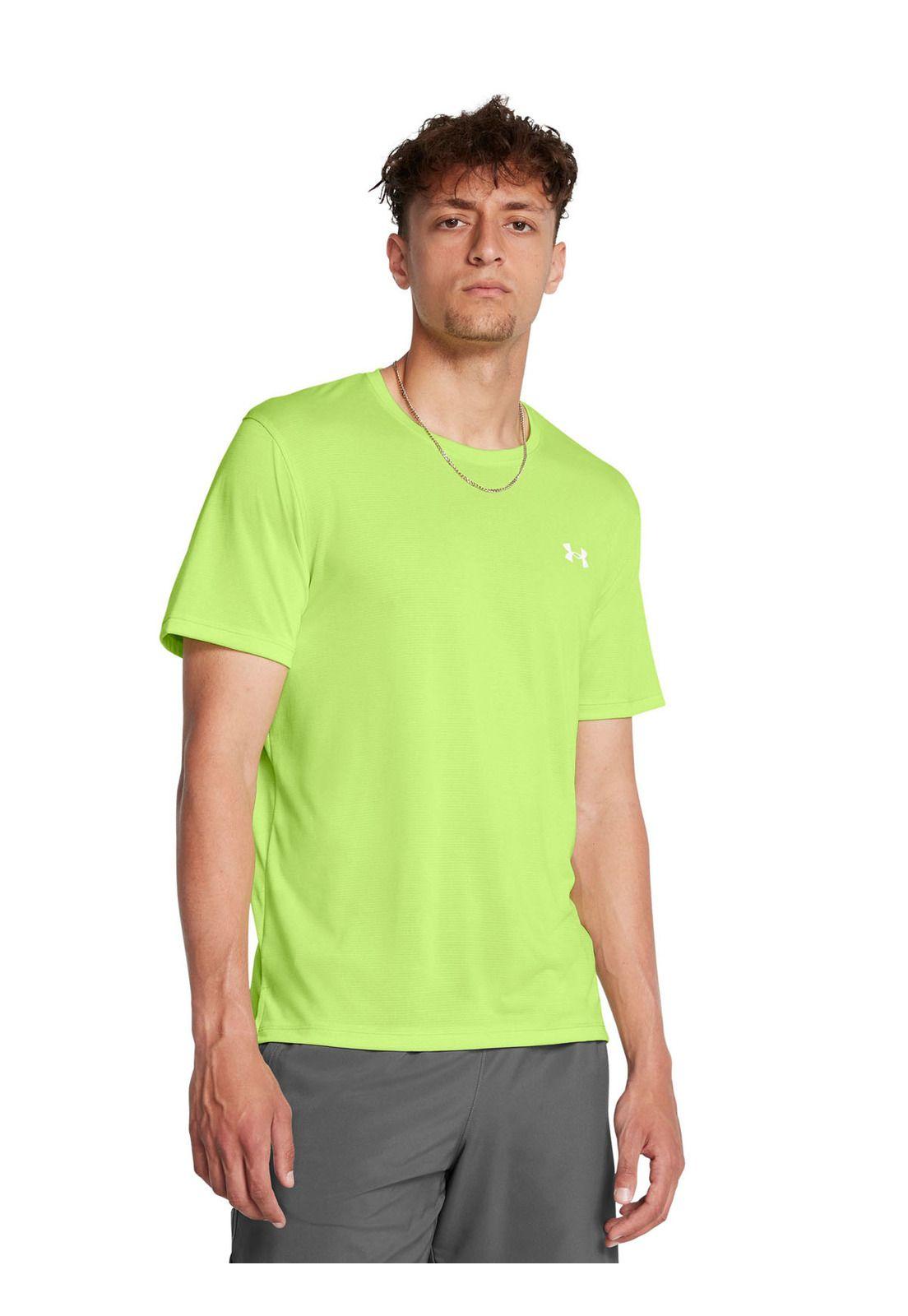 Polera manga corta Launch hombre Verde-3