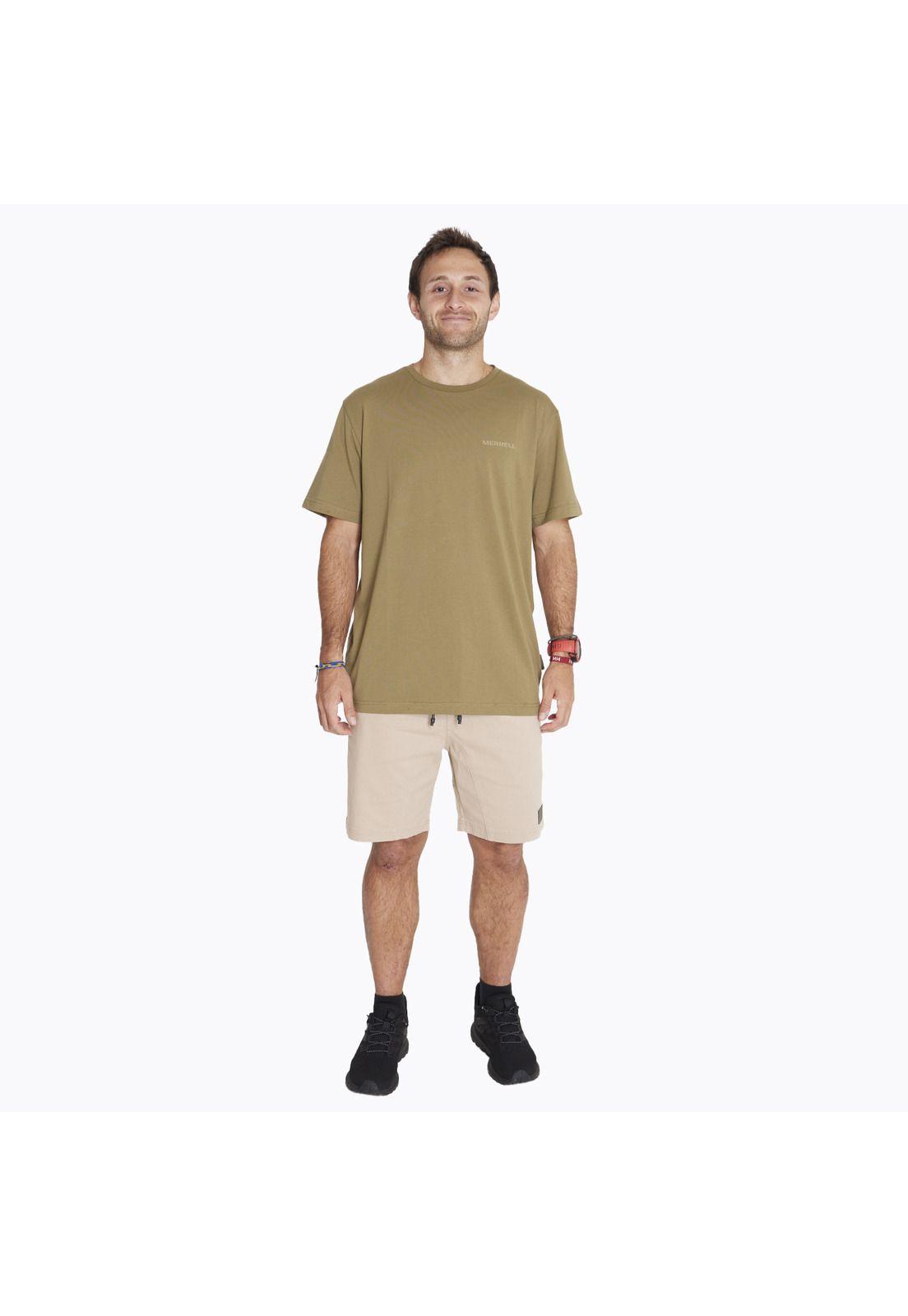 Polera M/C Logo Shirt Verde Hombre-4