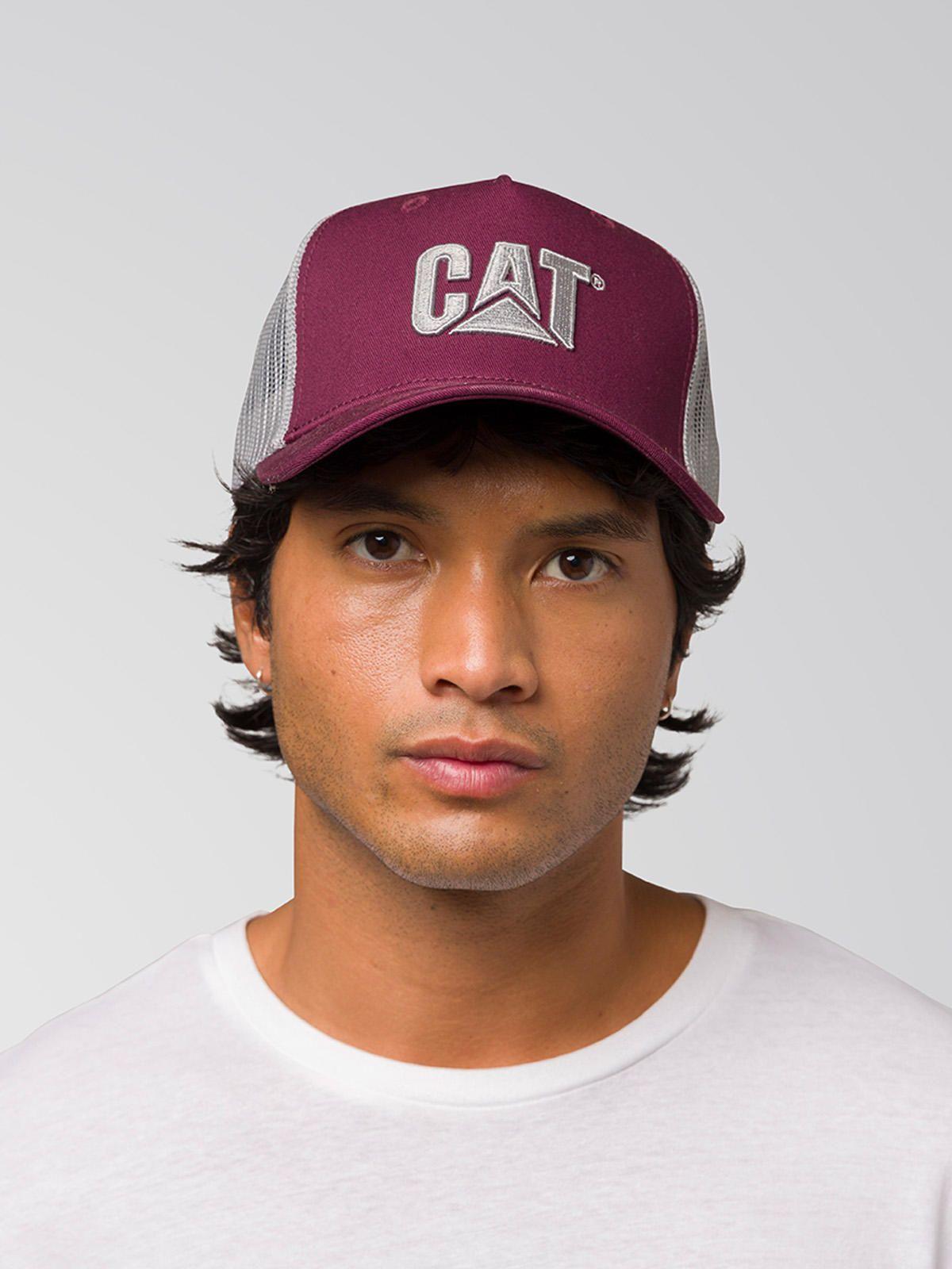 Jockey Hombre Trucker 2D Logo Hat Burdeo-0