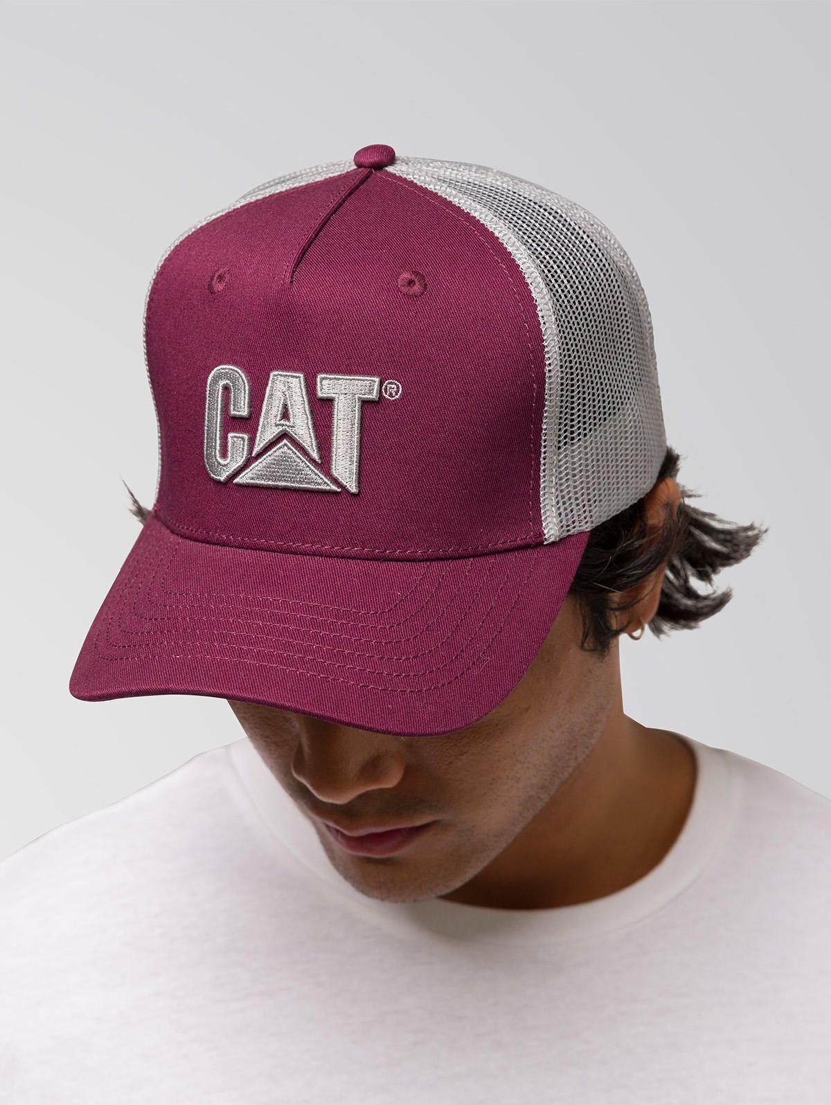 Jockey Hombre Trucker 2D Logo Hat Burdeo-1