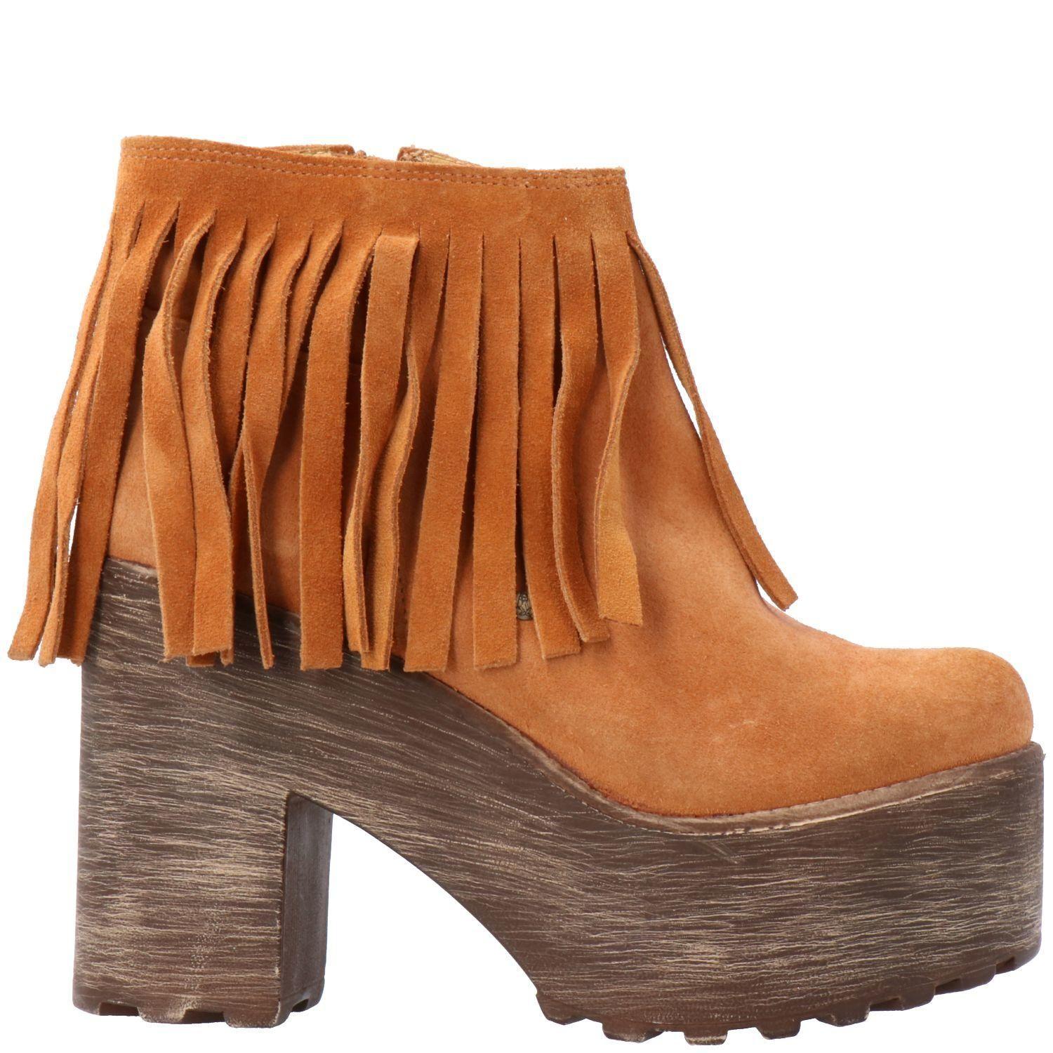 Botin Mujer Cuero Erika Camel-1