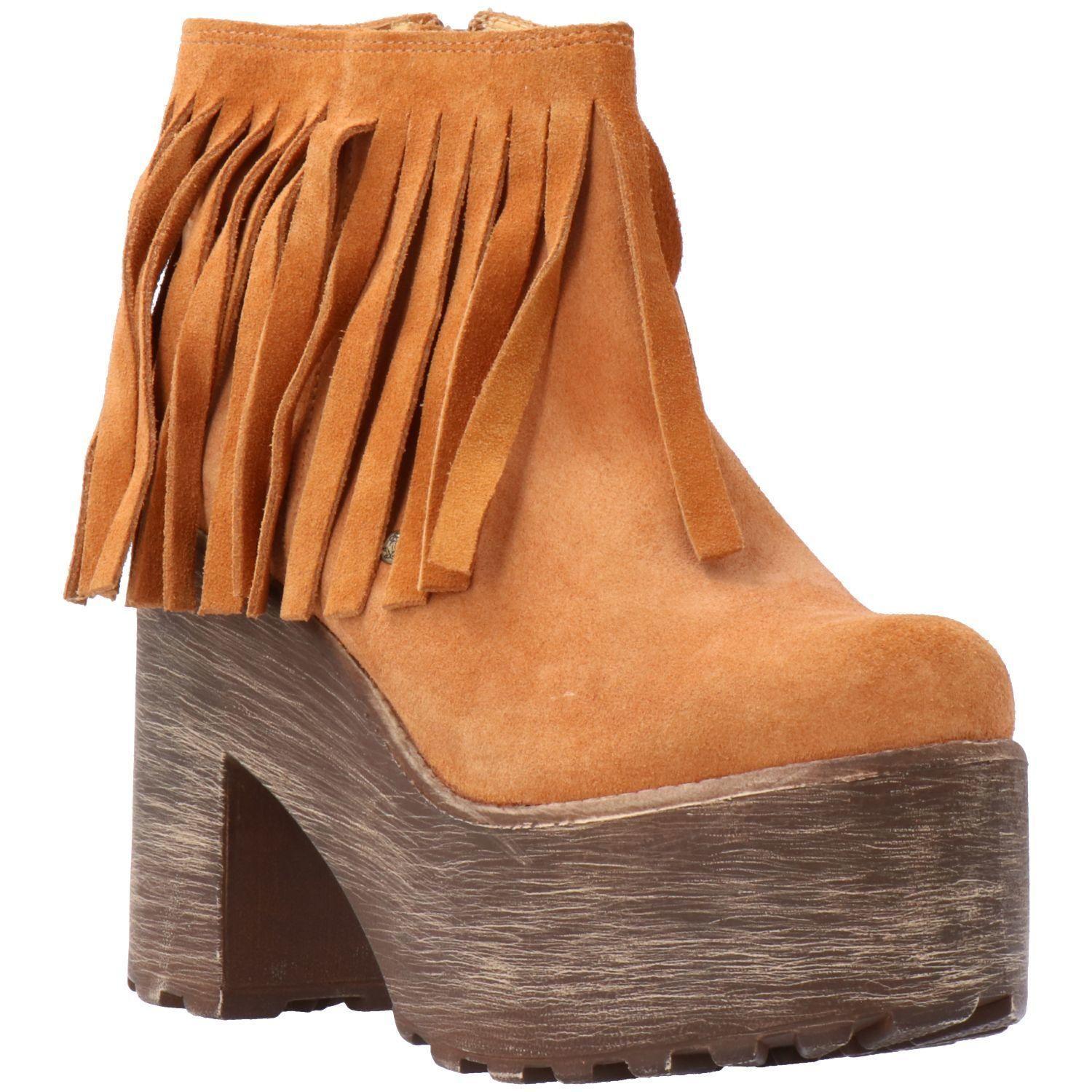 Botin Mujer Cuero Erika Camel-0