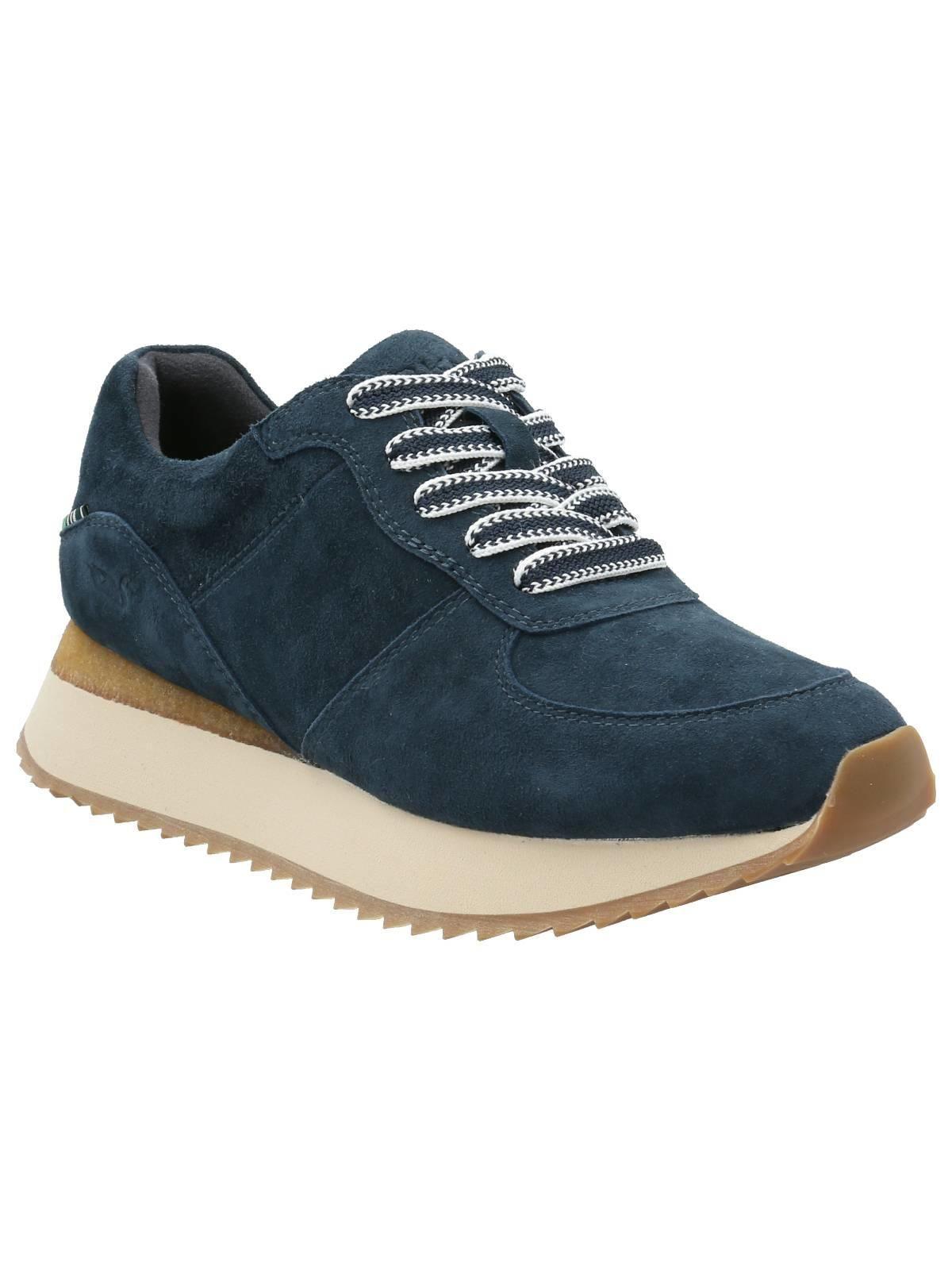 Zapatilla Cuero Mujer Viena Azul-1