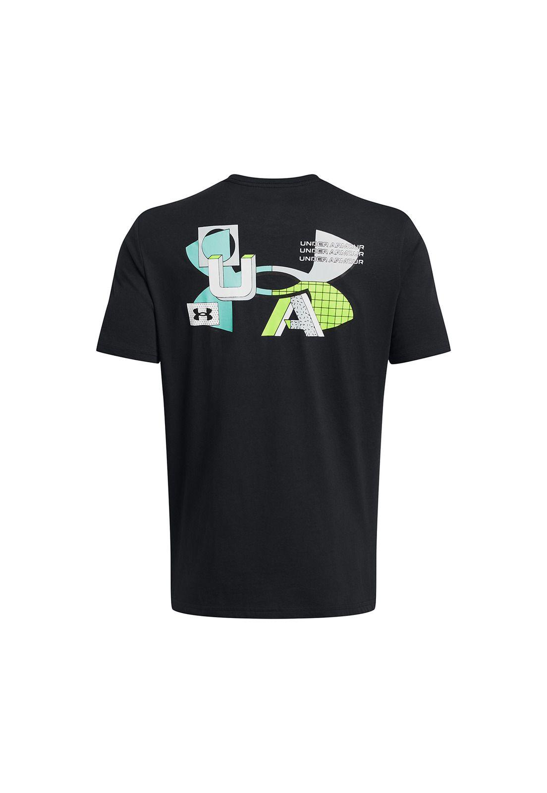 Polera Manga Corta Colr Block Hombre Negro-1