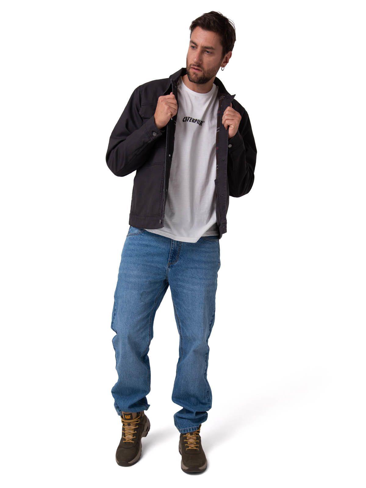 Chaqueta Hombre Canvas Flannel Negro-4