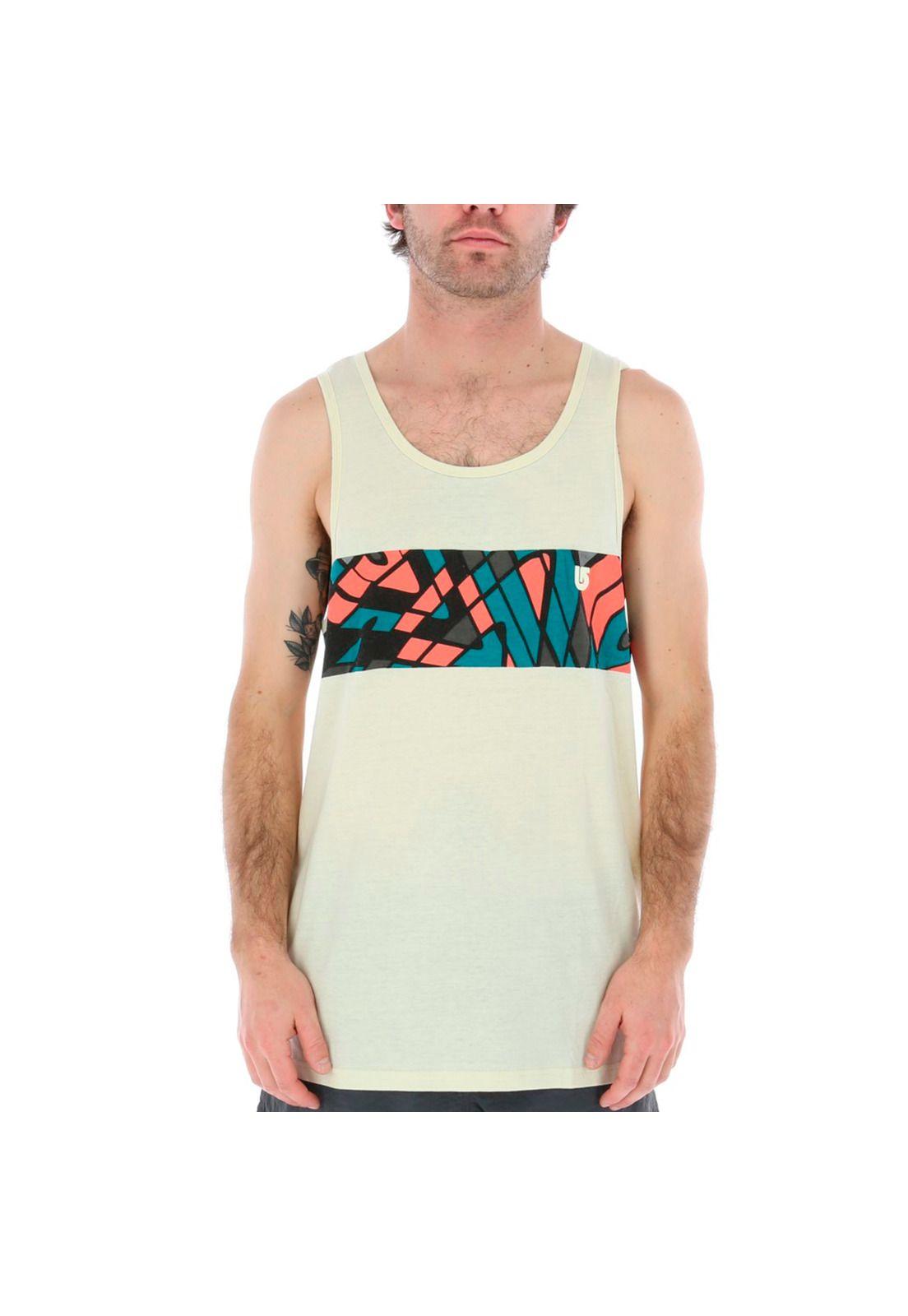 Polera sin Mangas Hombre Mosaic Color Tank-0