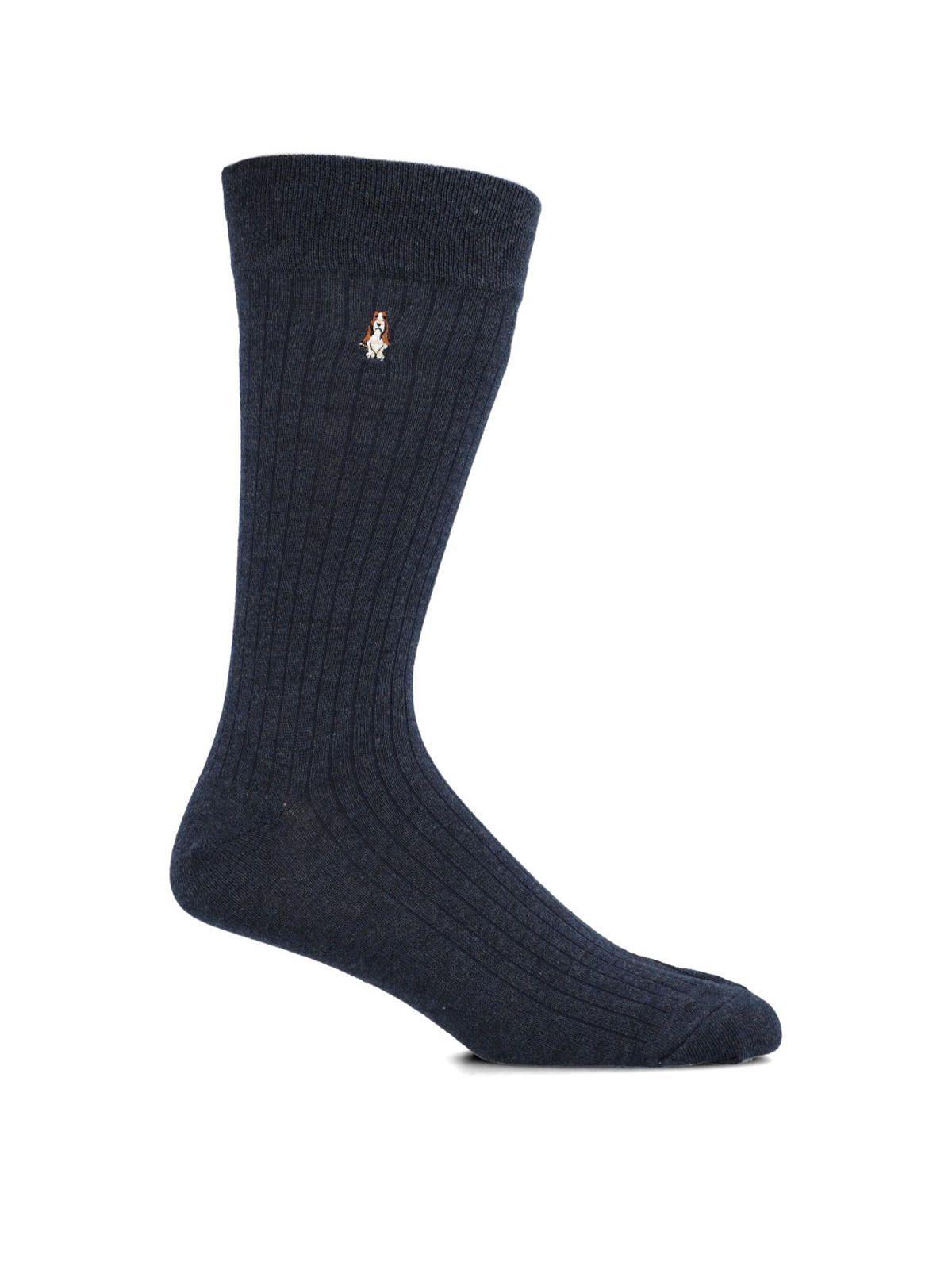 Calcetín Algodón Hombre C Cuff Classic Azul Oscuro-0