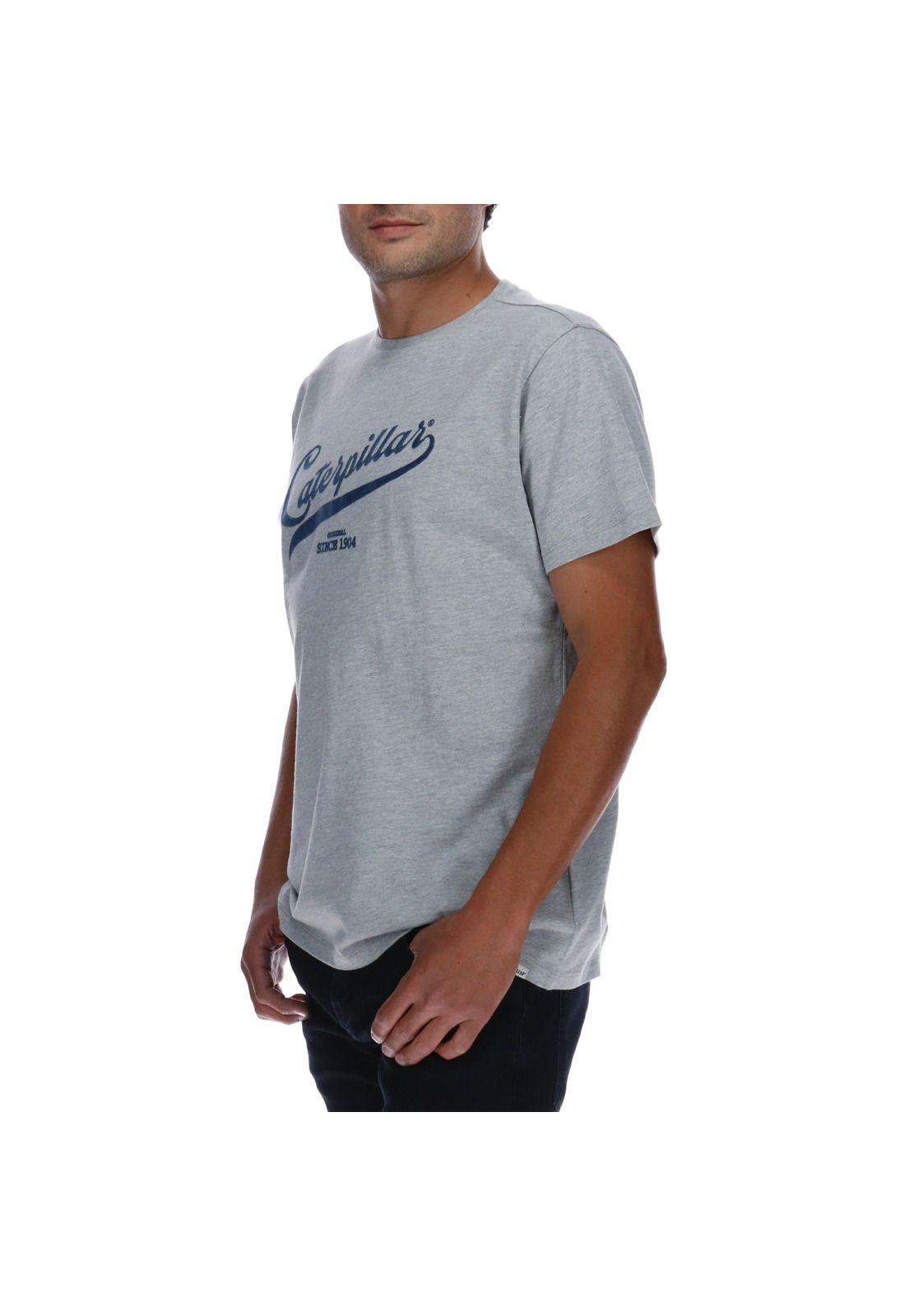 Polera Hombre Vintage Script Gris-1