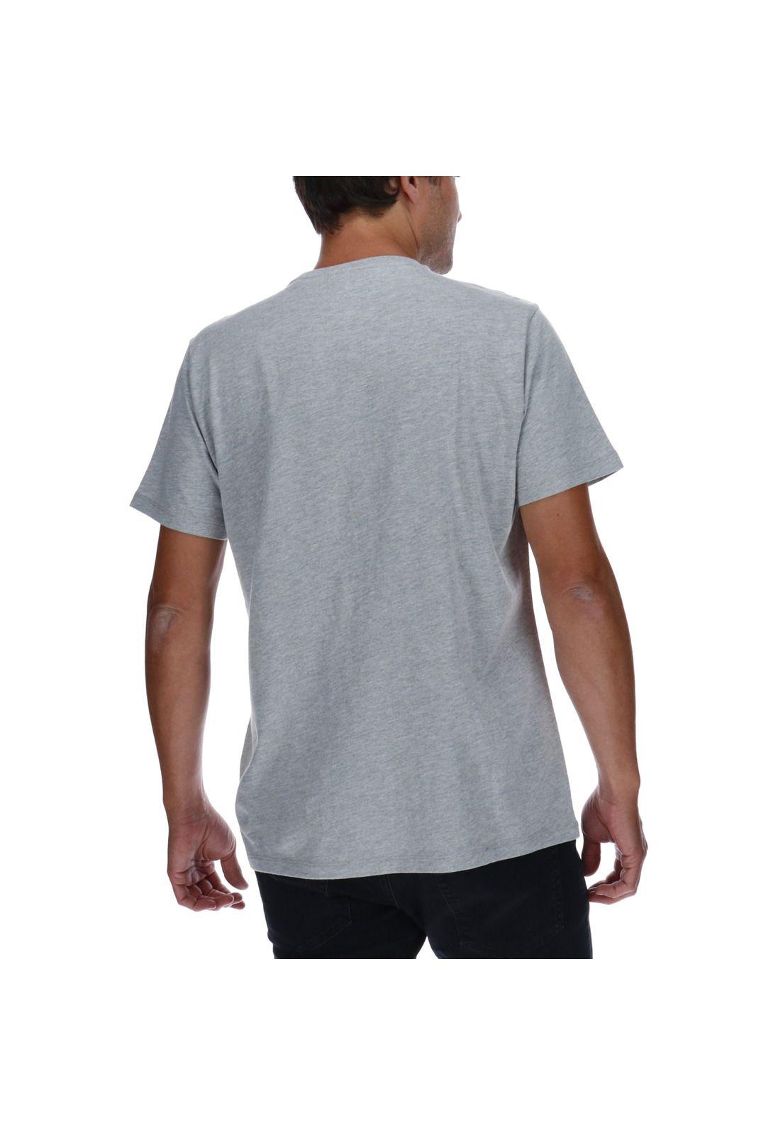 Polera Hombre Vintage Script Gris-2