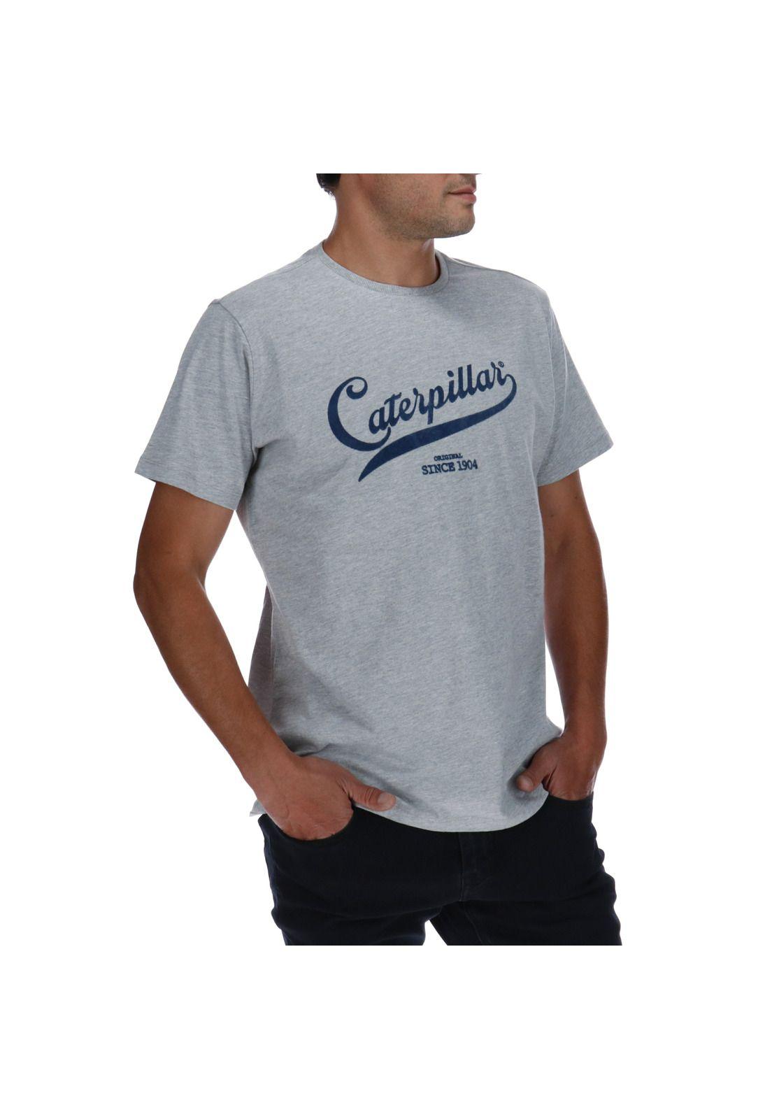 Polera Hombre Vintage Script Gris-3