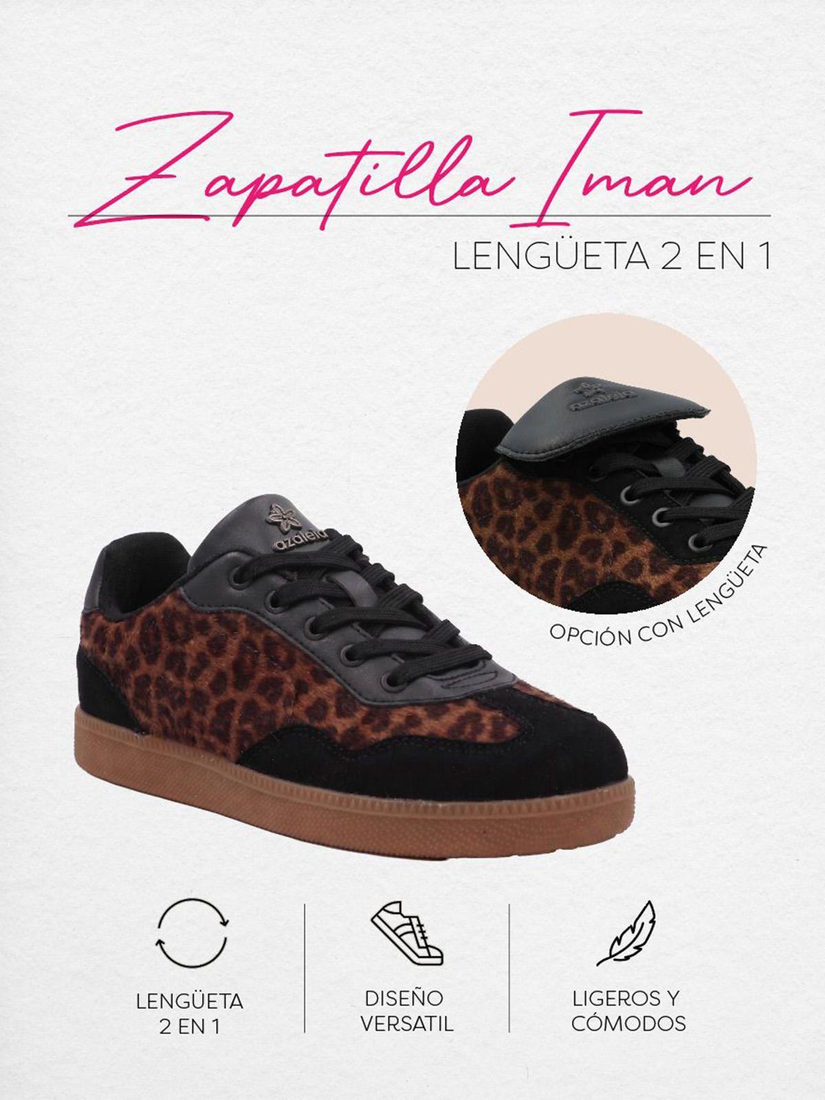 Zapatilla Mujer Iman Leopardo-3